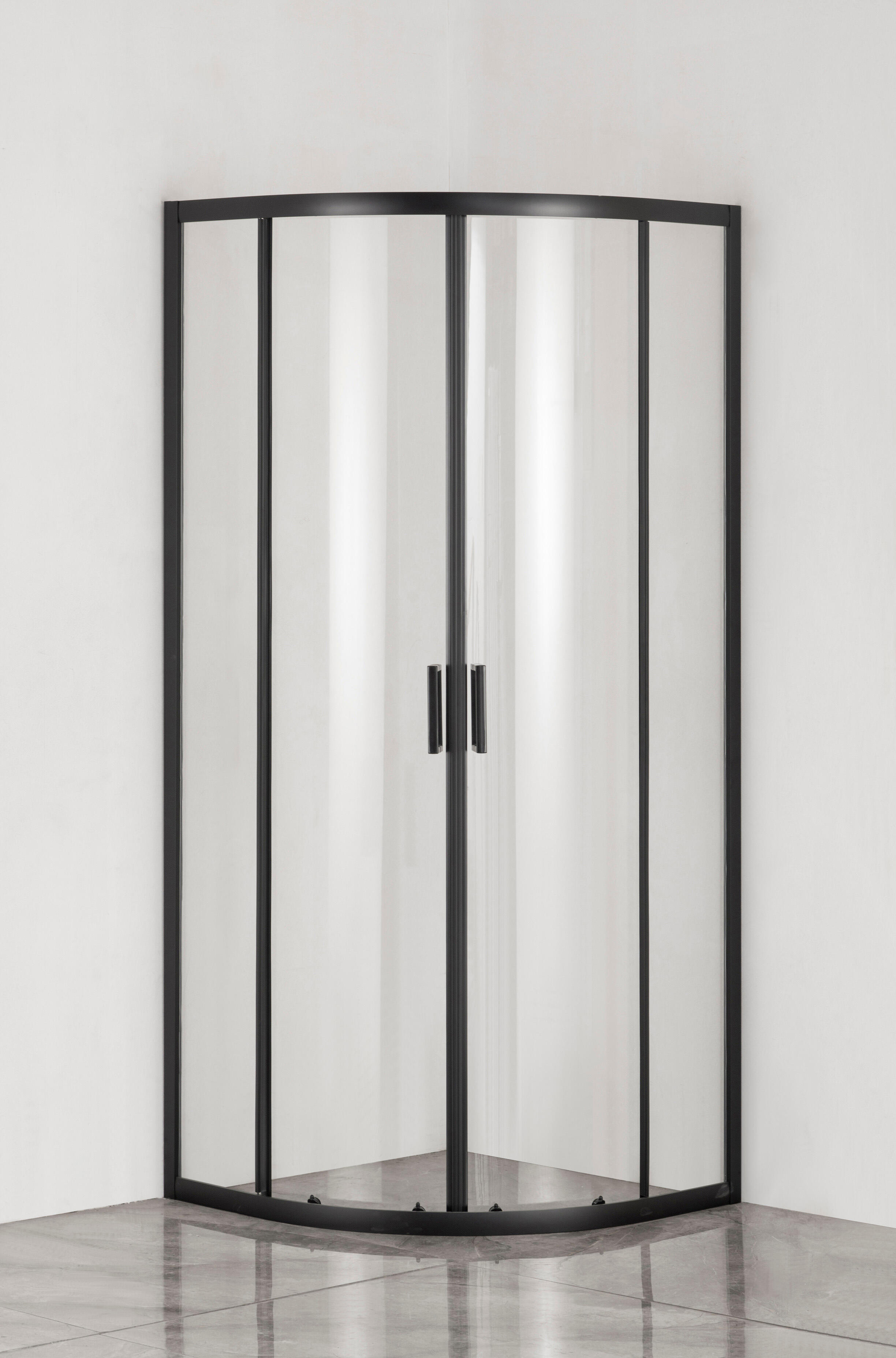 Kabina prysznicowa półokrągła Aveeo Luftiga 90 x 90 cm czarna - 2