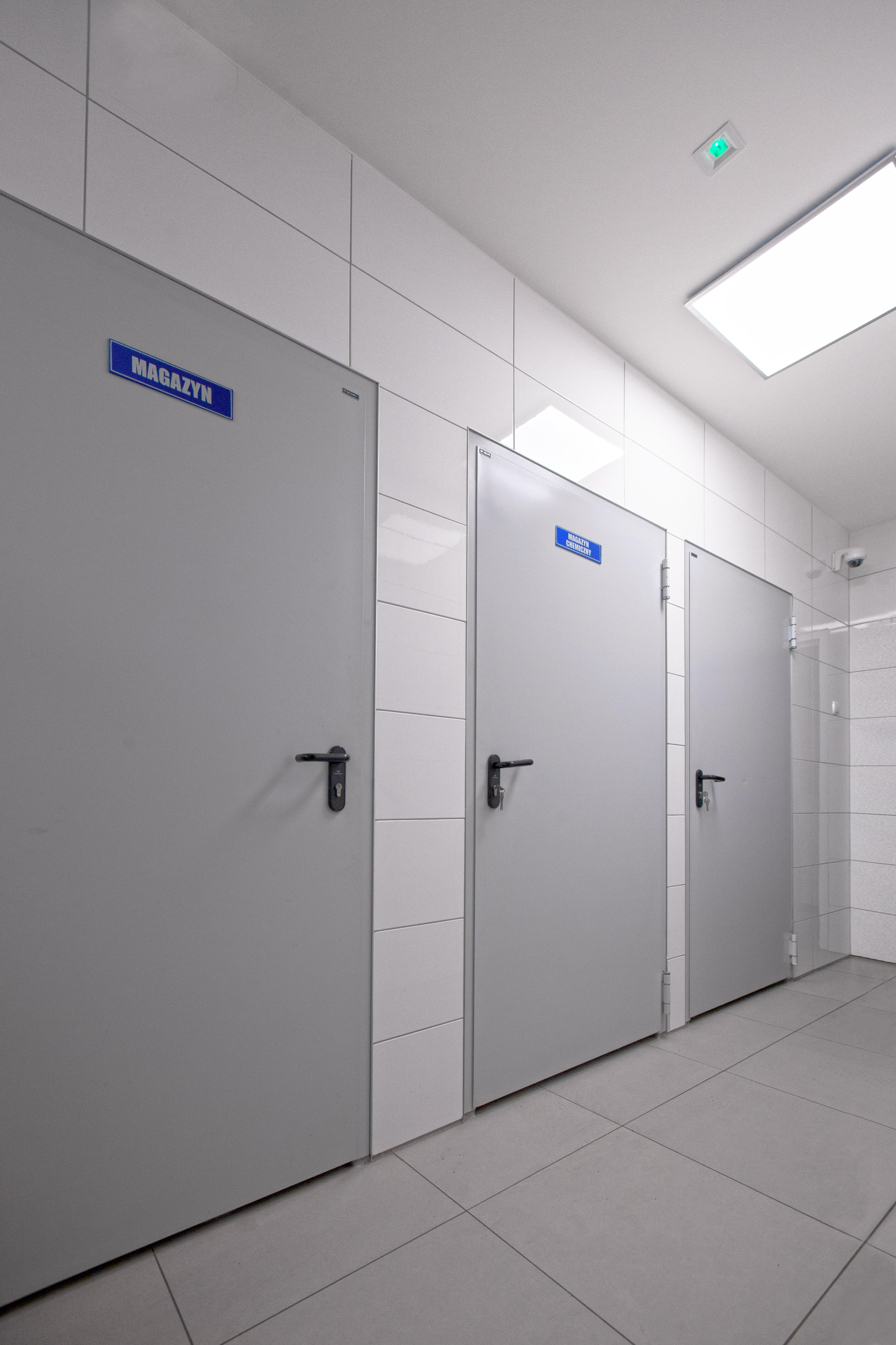 Drzwi techniczne Technical przeciwpożarowe EI30 100 lewe RAL 7035 - 2