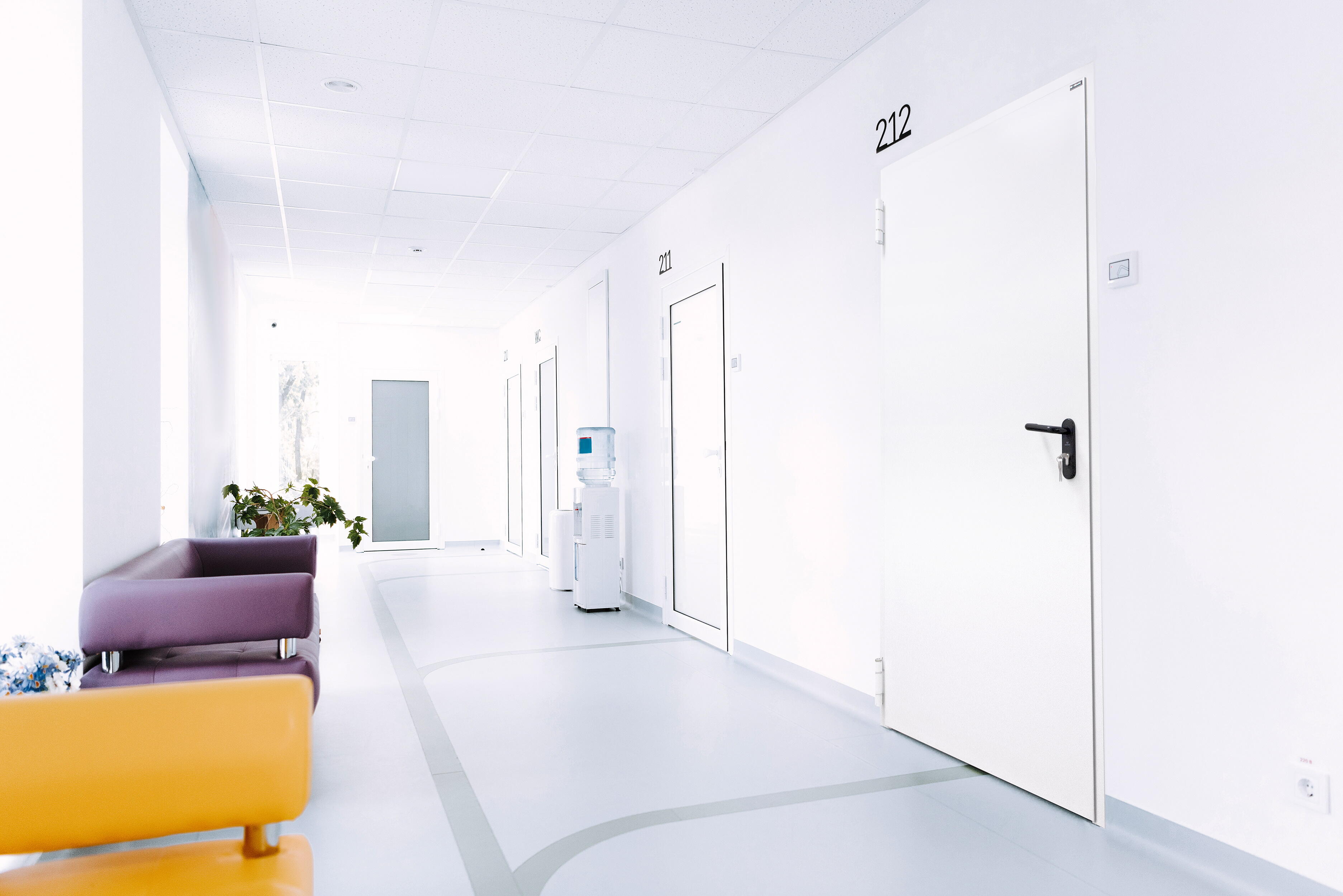 Drzwi techniczne Technical przeciwpożarowe EI30 90 lewe RAL 9016 - 2