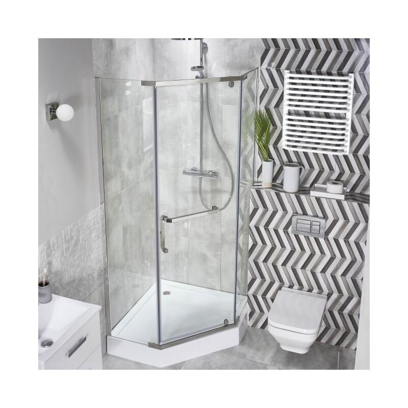Kabina prysznicowa pięciokątna Durasan Diamond 80 cm chrom - 2