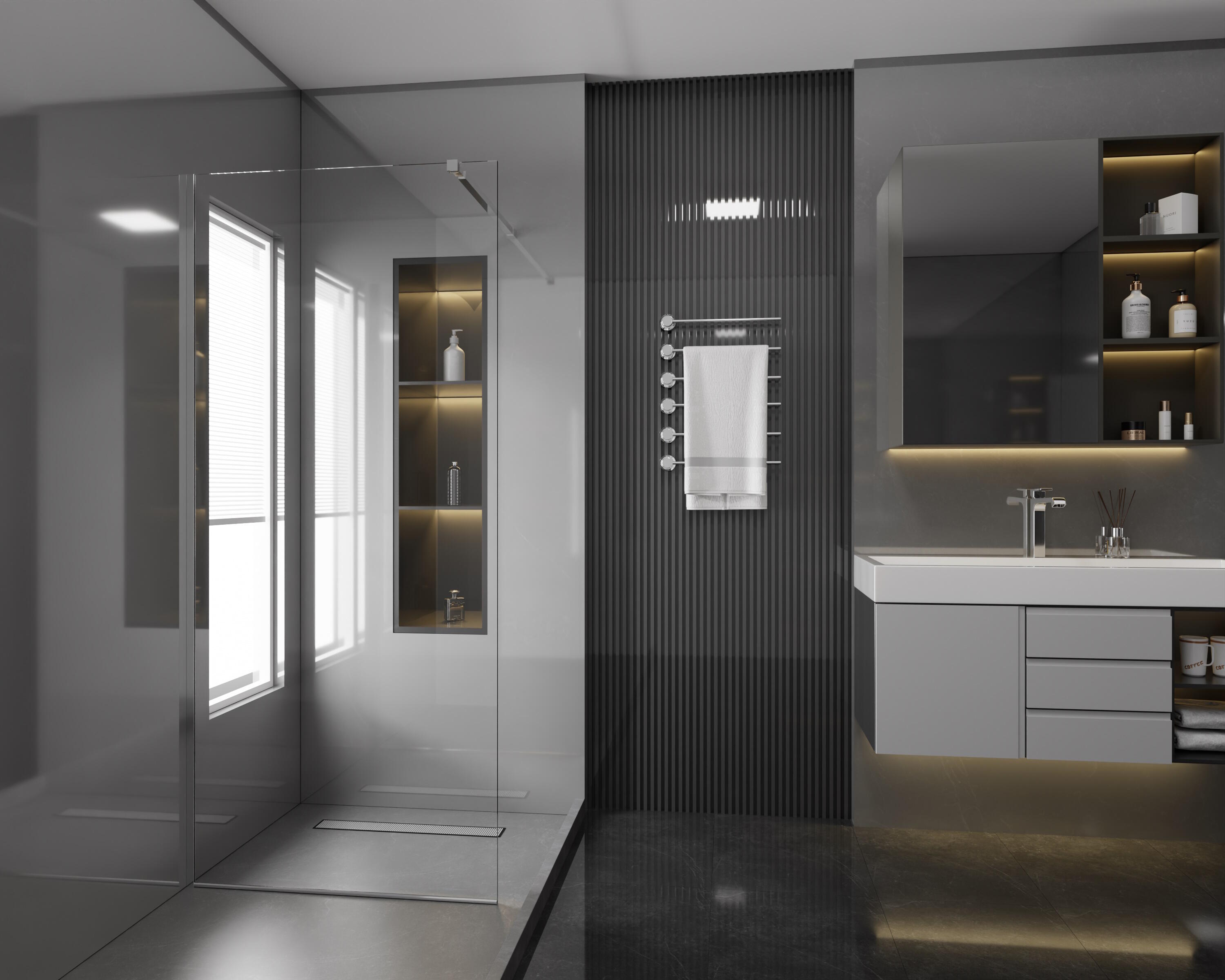 Kabina walk-in Savana Veduta 90 x 200 cm chrom - 2