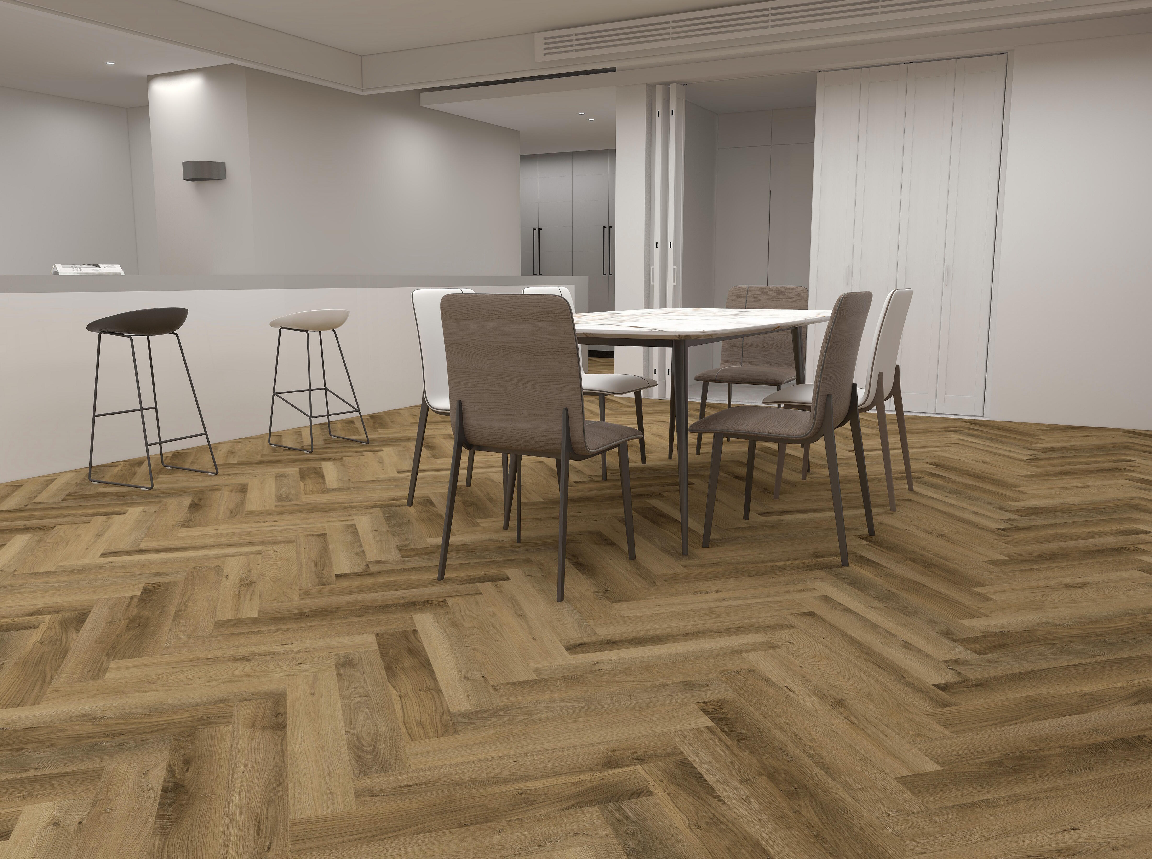 Panel winylowy SPC Dąb Luizjana2 jodełka kl.33, 5mm op.1,4884m2 wodoodporny - 2