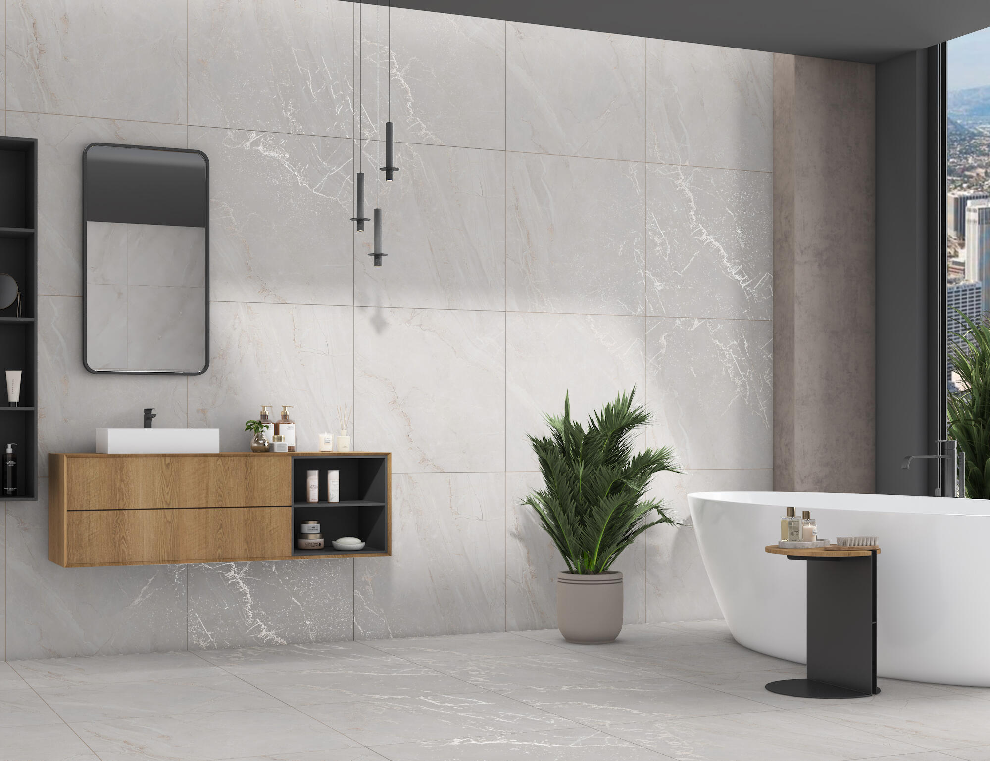 Gres szkliwiony Sydney Bianco Carving 60x60 1,44 M2 - 2