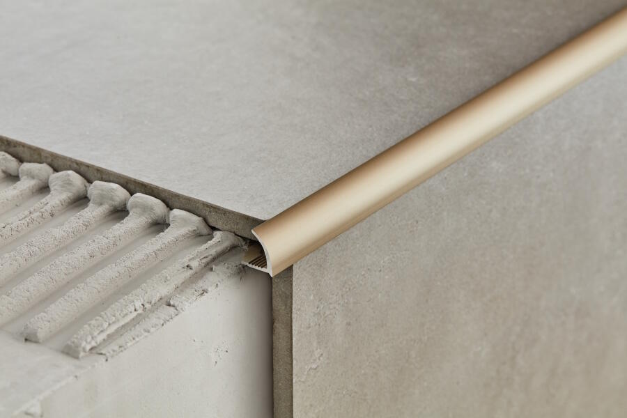 Profil krawędziowy owalny 10 mm Aluminium 250 cm Czarny mat RAL 9005 CEZAR - 2