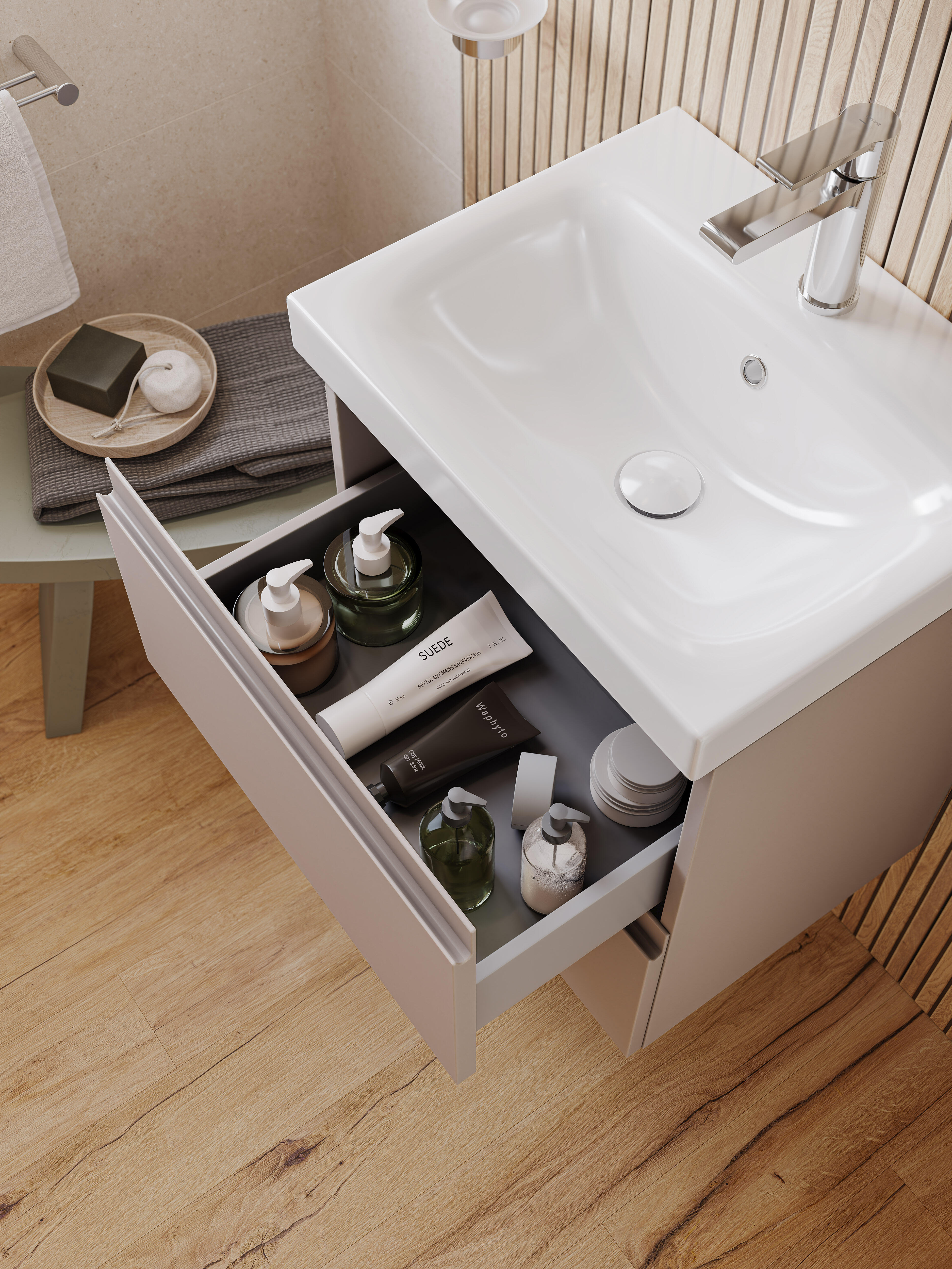 Szafka z umywalką Cersanit Moduo Slim 60 cm kaszmir - 2
