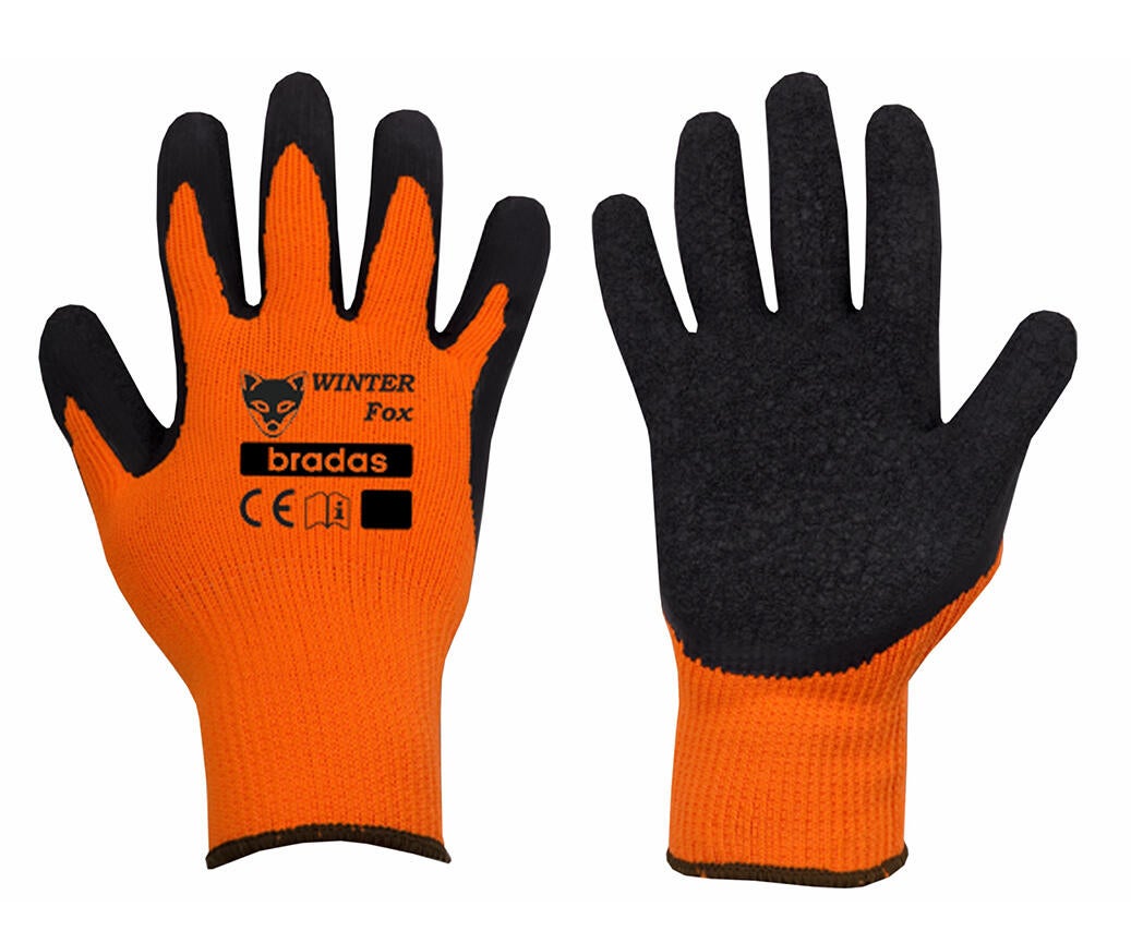 Rękawice ocieplane pokryte lateksem WINTER FOX Bradas, rozm. 10 (XL) - 2