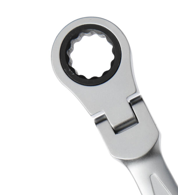 Klucz płasko-oczkowy z grzechotką, łamany 19 mm - 2