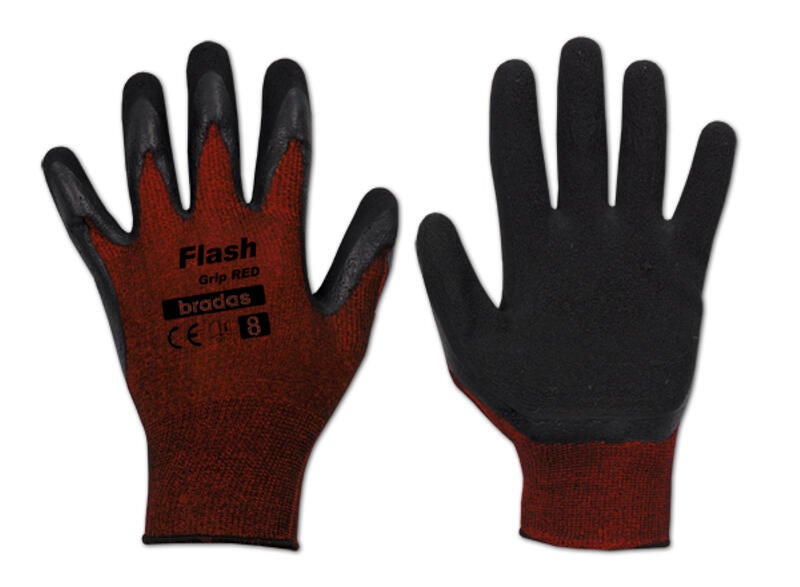 Rękawice powlekane piankowym FLASH GRIP RED Bradas, rozm. 9 (L) - 2