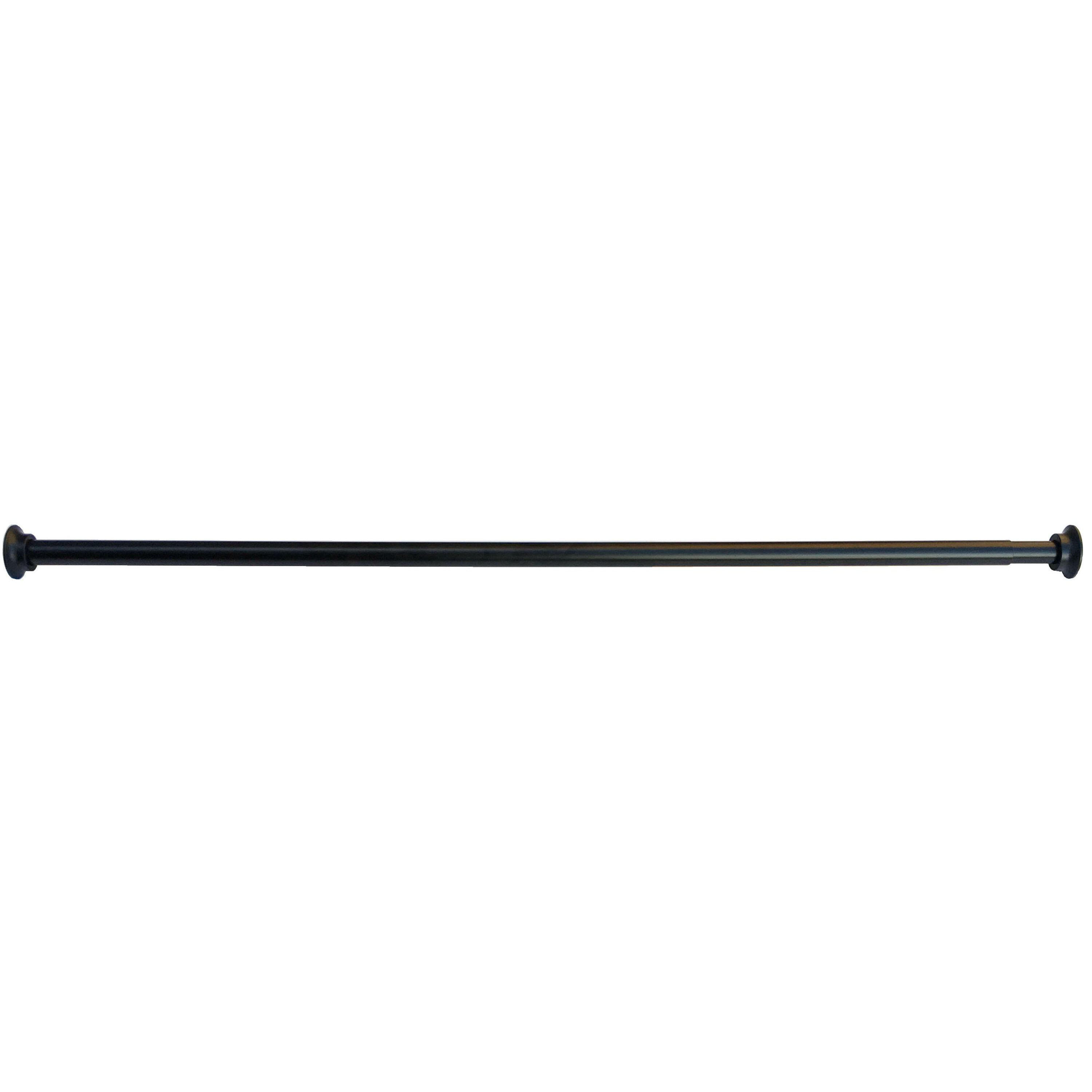 Barra cortina de baño recta negro 220 cm