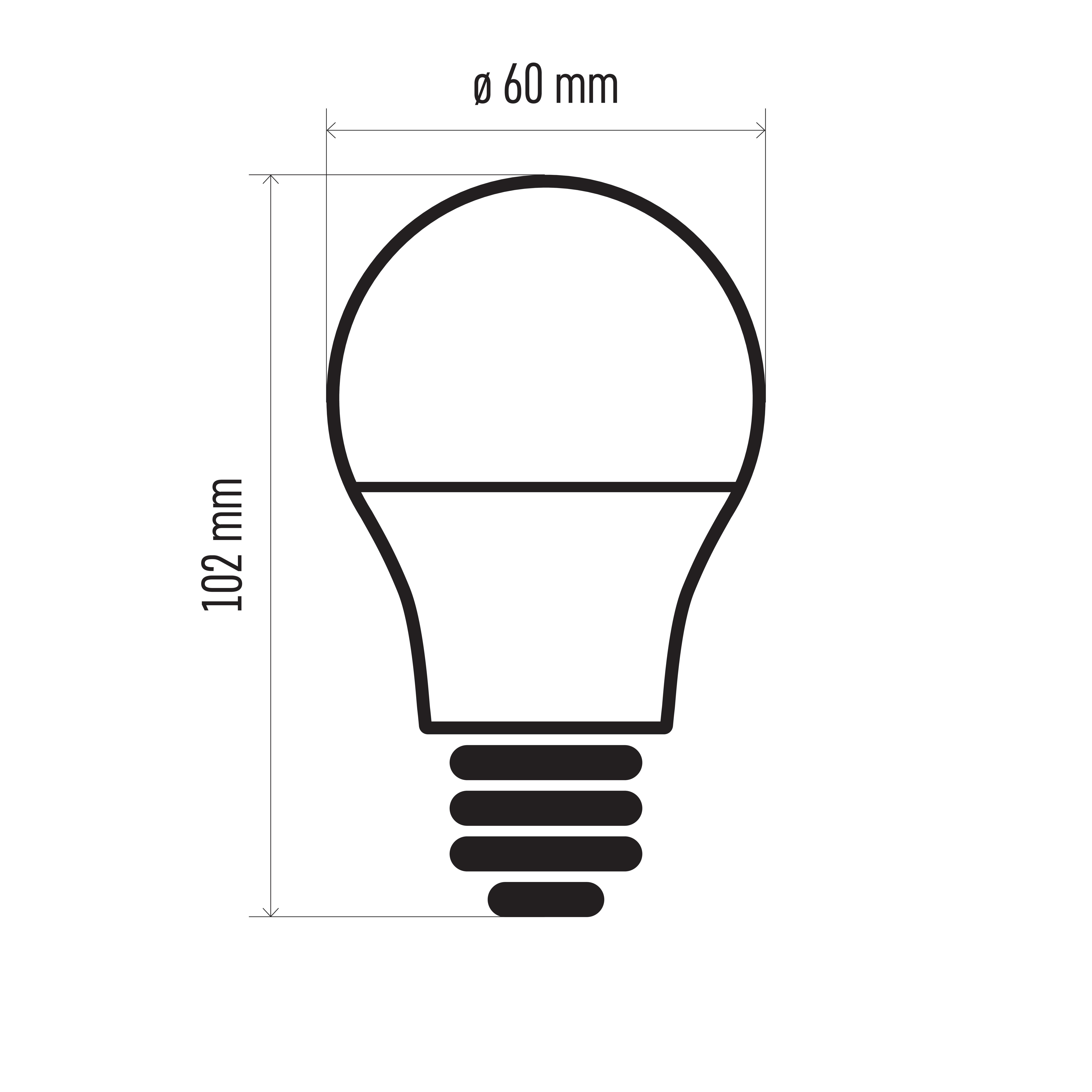 3x żarówka LED E27 A60 7W 806lm 4000K - 2