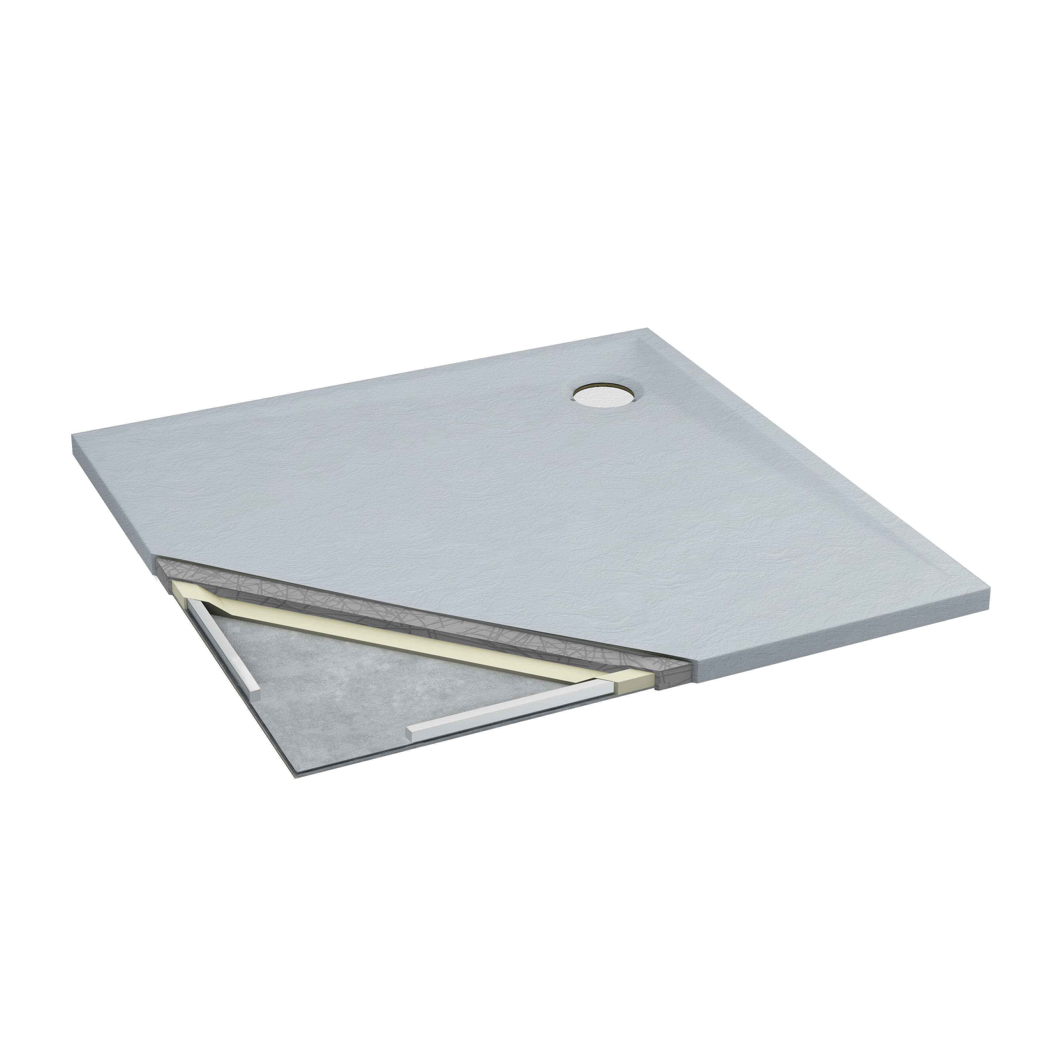 Brodzik kompozytowy Hercules BRNSD-2-90140-P/B/ST - 2