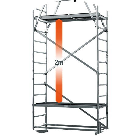 Rusztowanie ClimTec Krause 1-ga kondygnacja, wys. robocza 5 m - 2