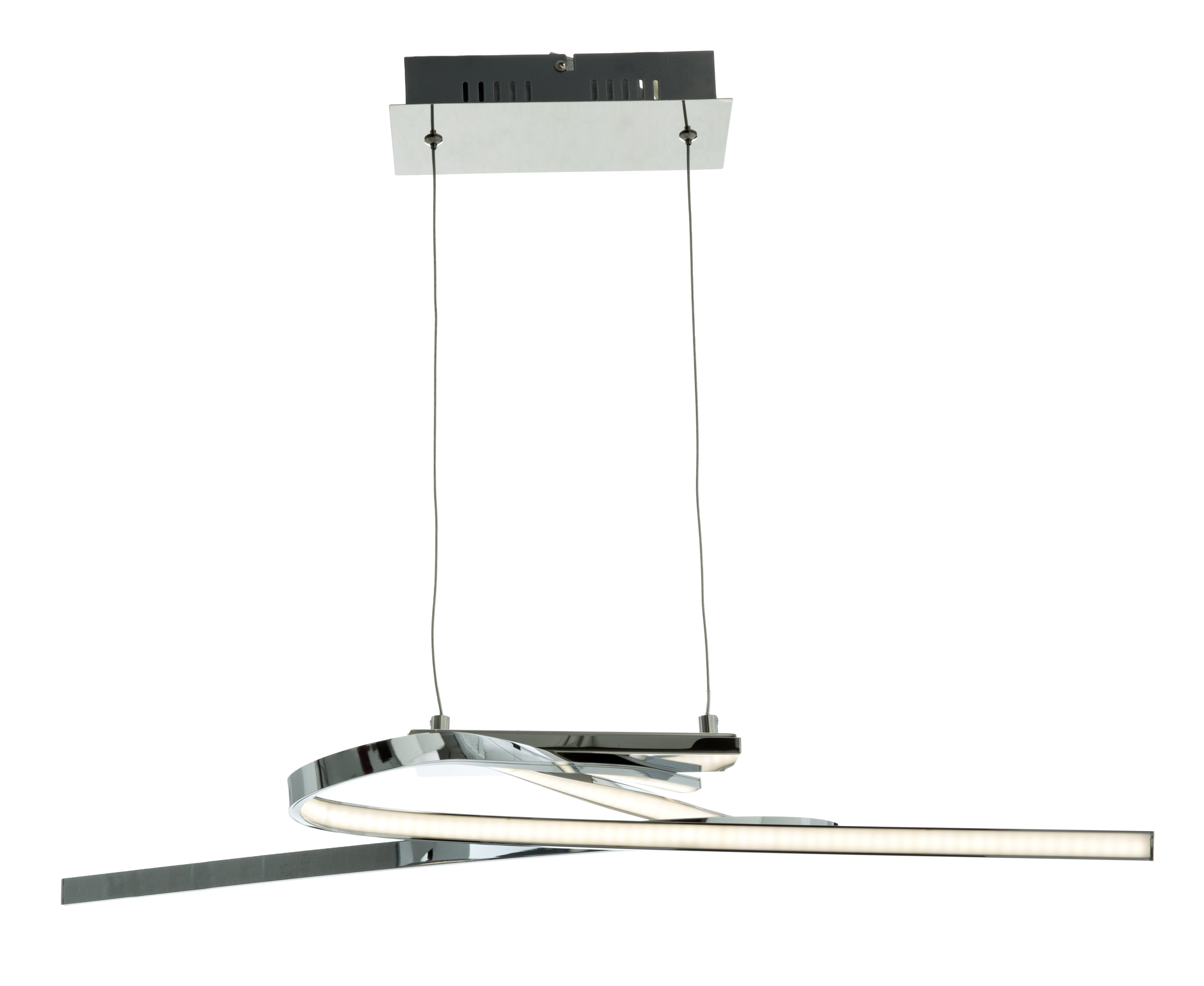 Lámpara de techo colgante gris 1 luz LED Symphonie 26 cm altura regulable - 4