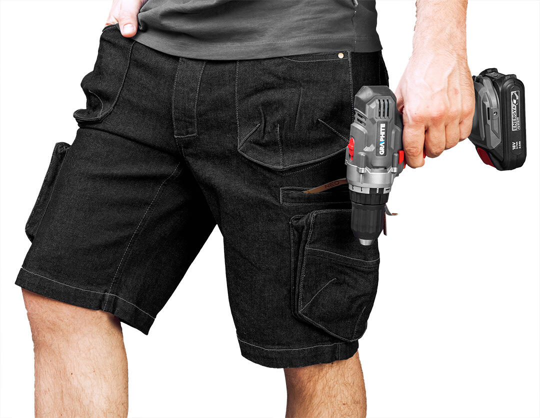 Krótkie spodenki robocze DENIM 81-273 NEO, rozm. 3XL (60) - 2