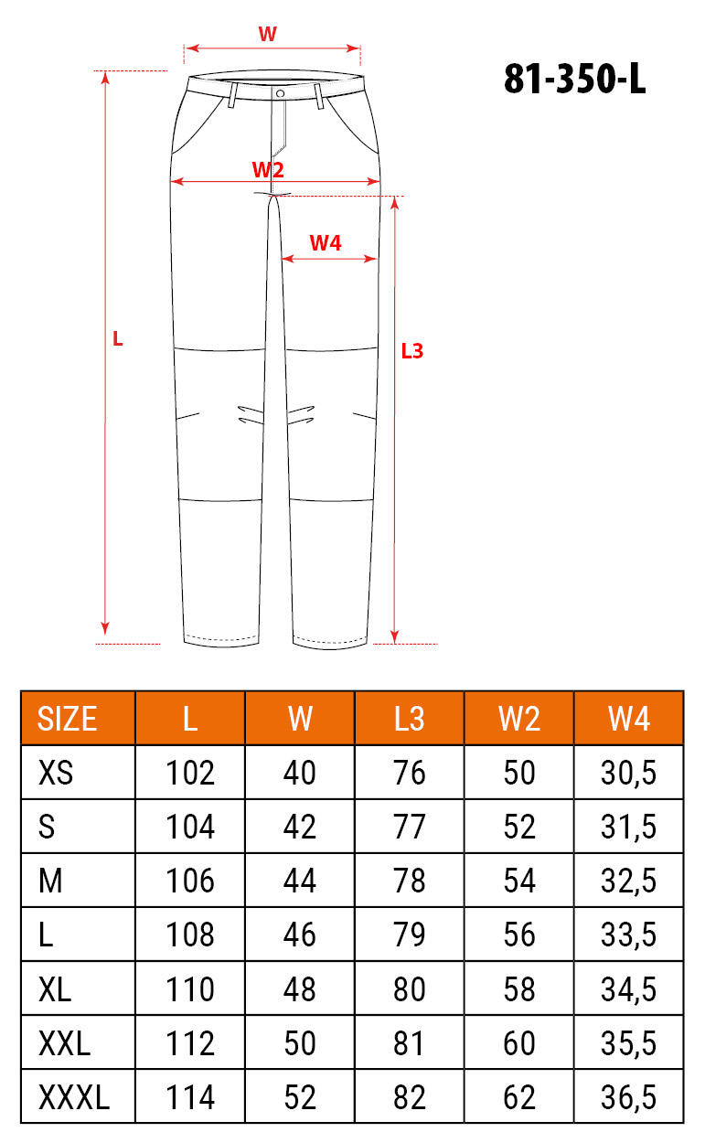 Spodnie robocze NEO 81-350-3, Mix&Match, Canvas, wzmocnienia z Cordury, beżowo-czarne, rozmiar 3XL/60 - 2