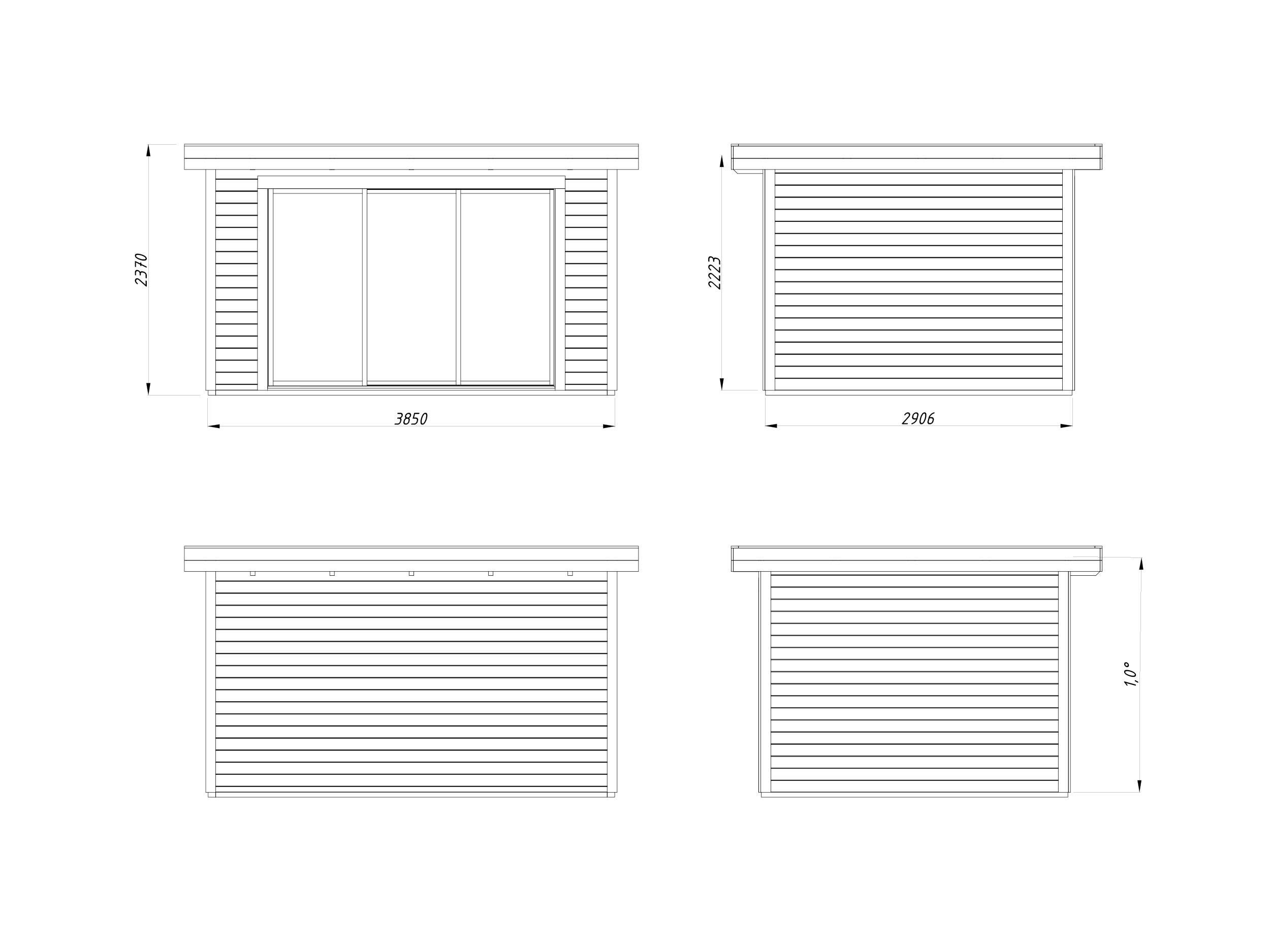 Studio de jardin bois WHITEWOOD Lydia peint gris Ep.28 mm 11.06 m² - 4