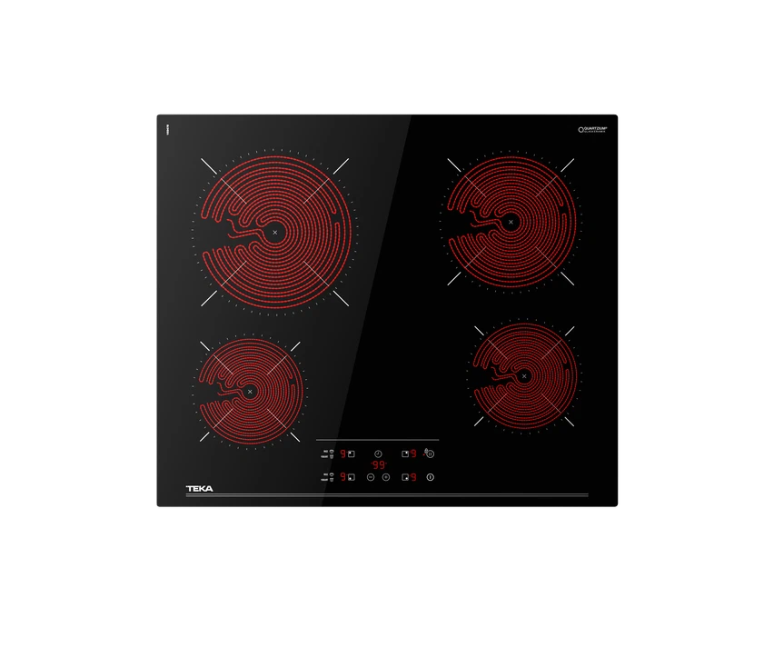 Placa vitrocerâmica 4 zonas de calor 6300 W 60 cm preto Teka 112550025 - 9