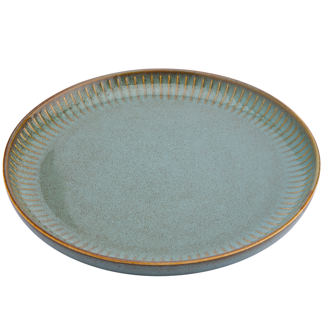 Talerz deserowy porcelanowy New Bone Sage zielono-szary 20.5 cm Altom Design