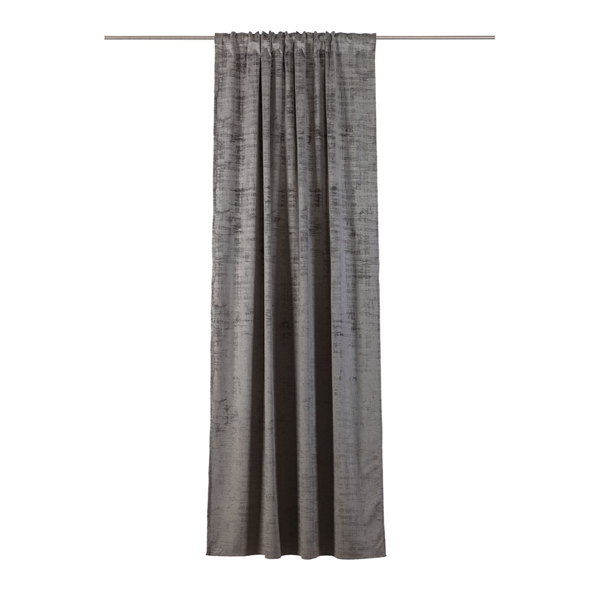 Tenda Crushed Velluto grigio, fettuccia e passanti nascosti 140x280 cm - 4