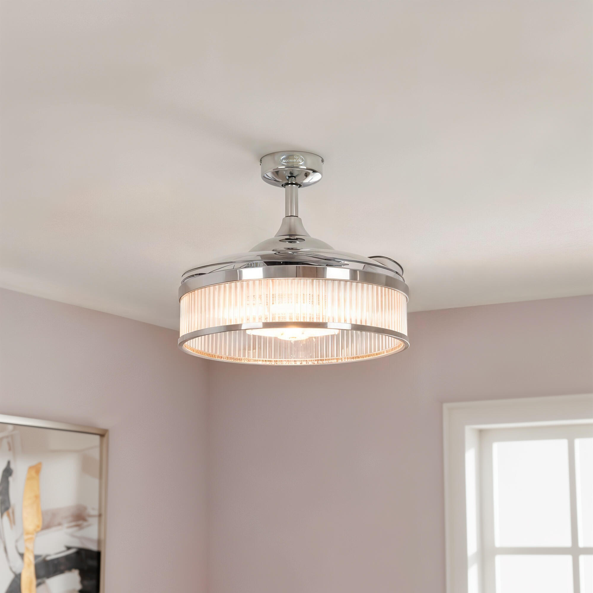廃盤！WORK LIGHT CELING by 6BULB メルクロス Ventilador de techo con luz AC 60W con mando ø122 cm Corbelle