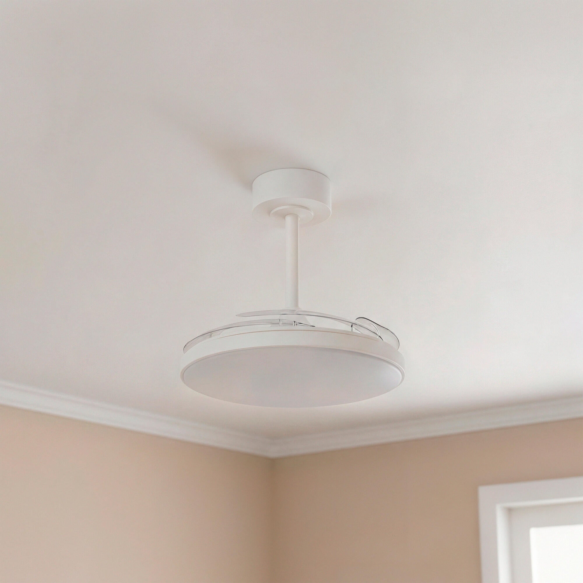 Ventilador de techo con luz silencioso DC 25W con mando ø90 cm Slim MANTRA blanco luz CCT 3 aspas retráctiles tipo lámpara| 3 velocidades| modo verano/invierno| recomendado para <13m² - 5