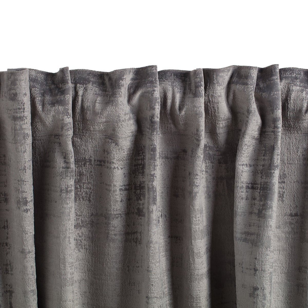 Tenda Crushed Velluto grigio, fettuccia e passanti nascosti 140x280 cm - 6