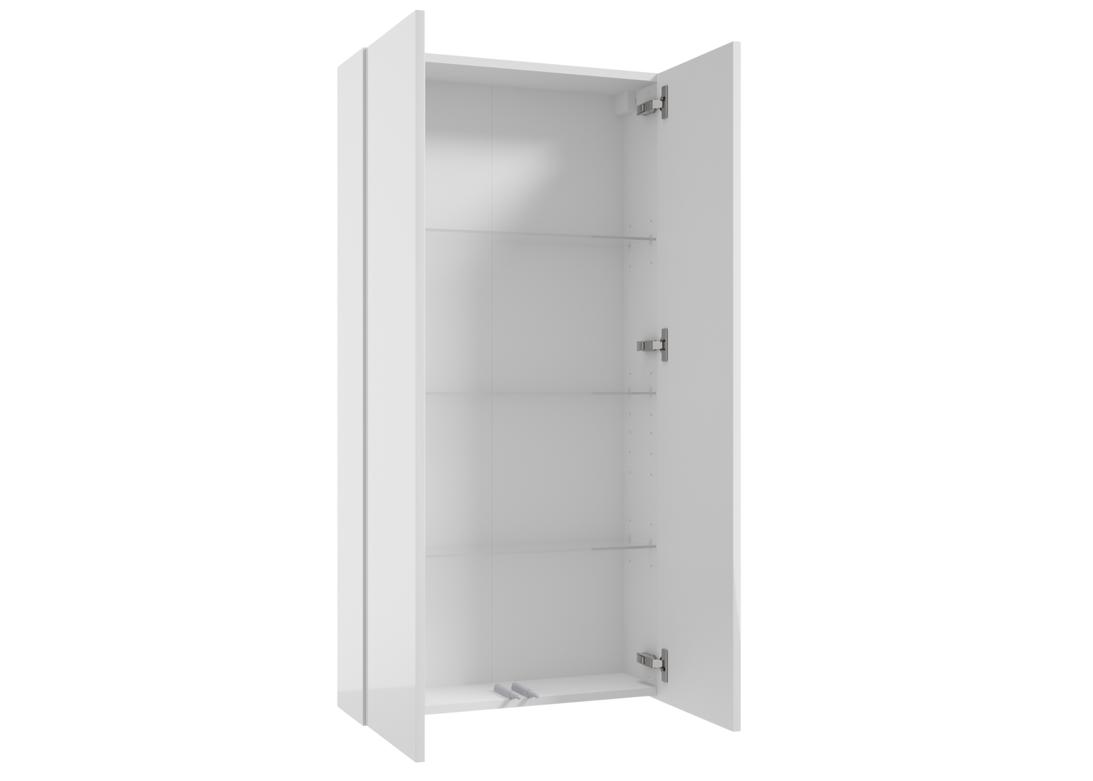 Szafka łazienkowa wisząca 60x20x120 cm Duo biała połysk Defra - 5