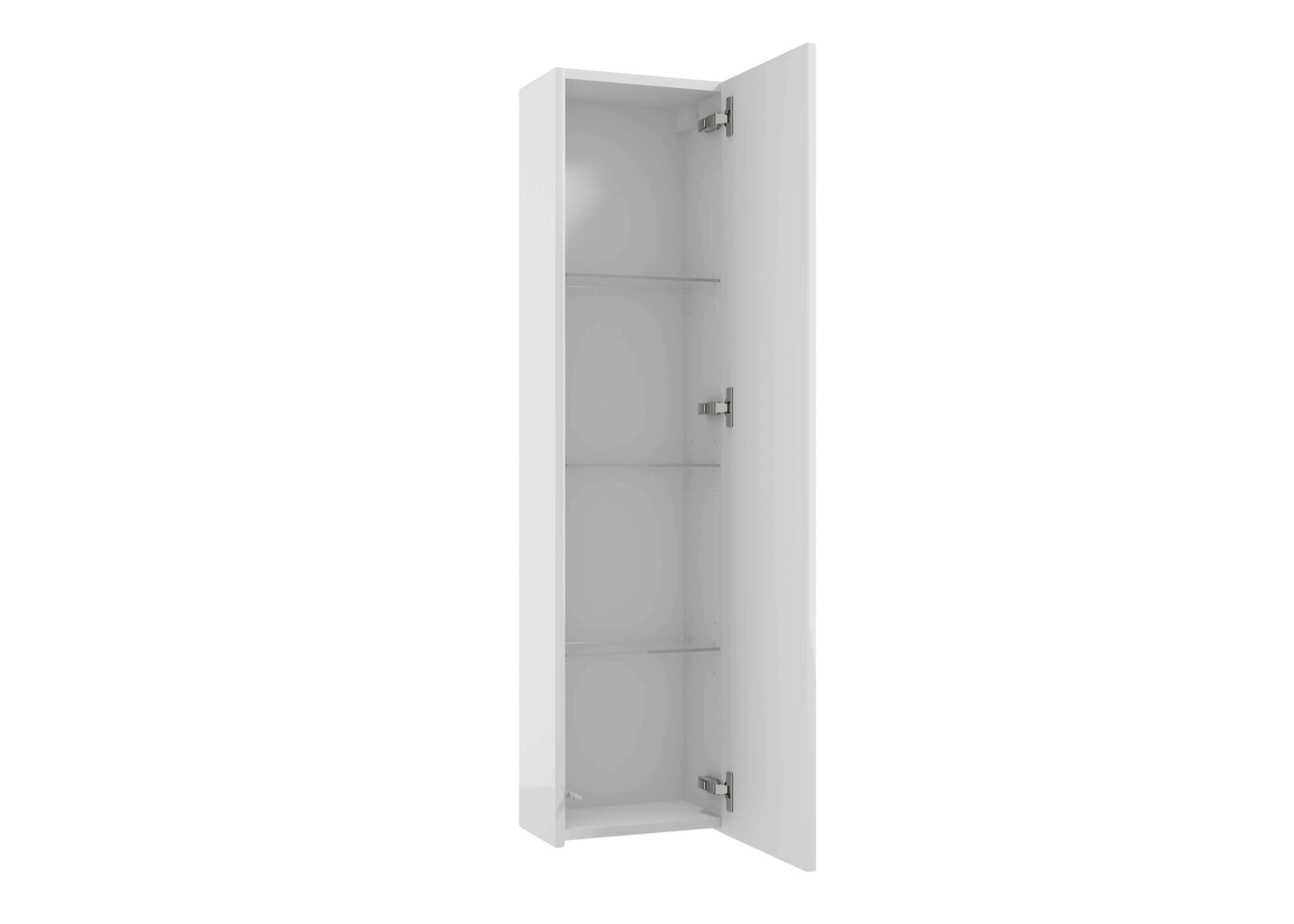 Szafka łazienkowa wisząca 30x20x120 cm Duo biała połysk Defra - 5