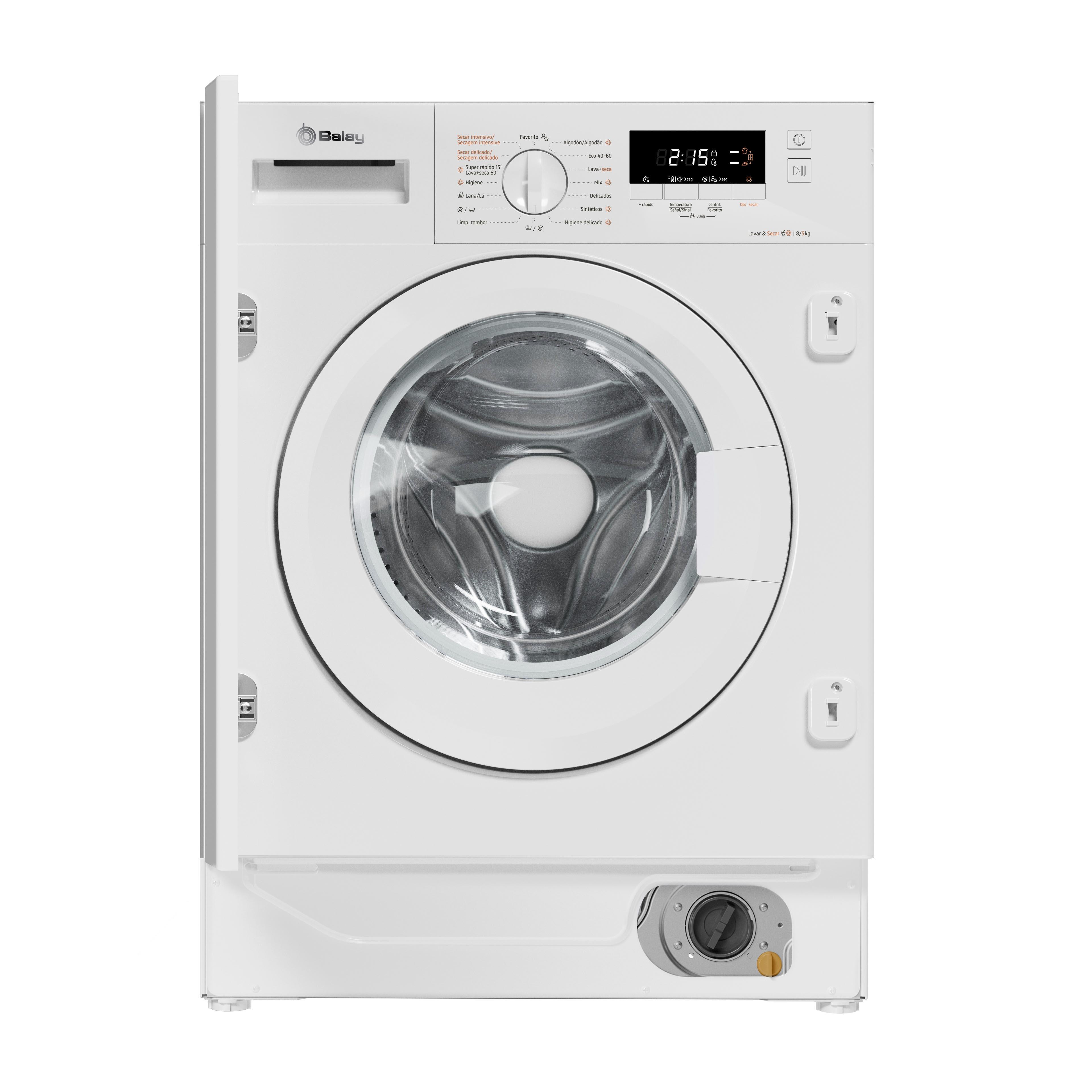 lavadora secadora balay 3tw885b carga frontal 85 kg 1400 rpm 15 programas clase e blanco