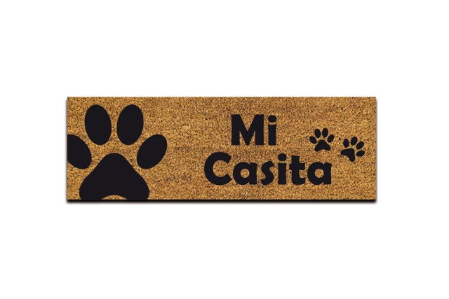 Felpudo coco Mi Casita  negro 25 x75 cm