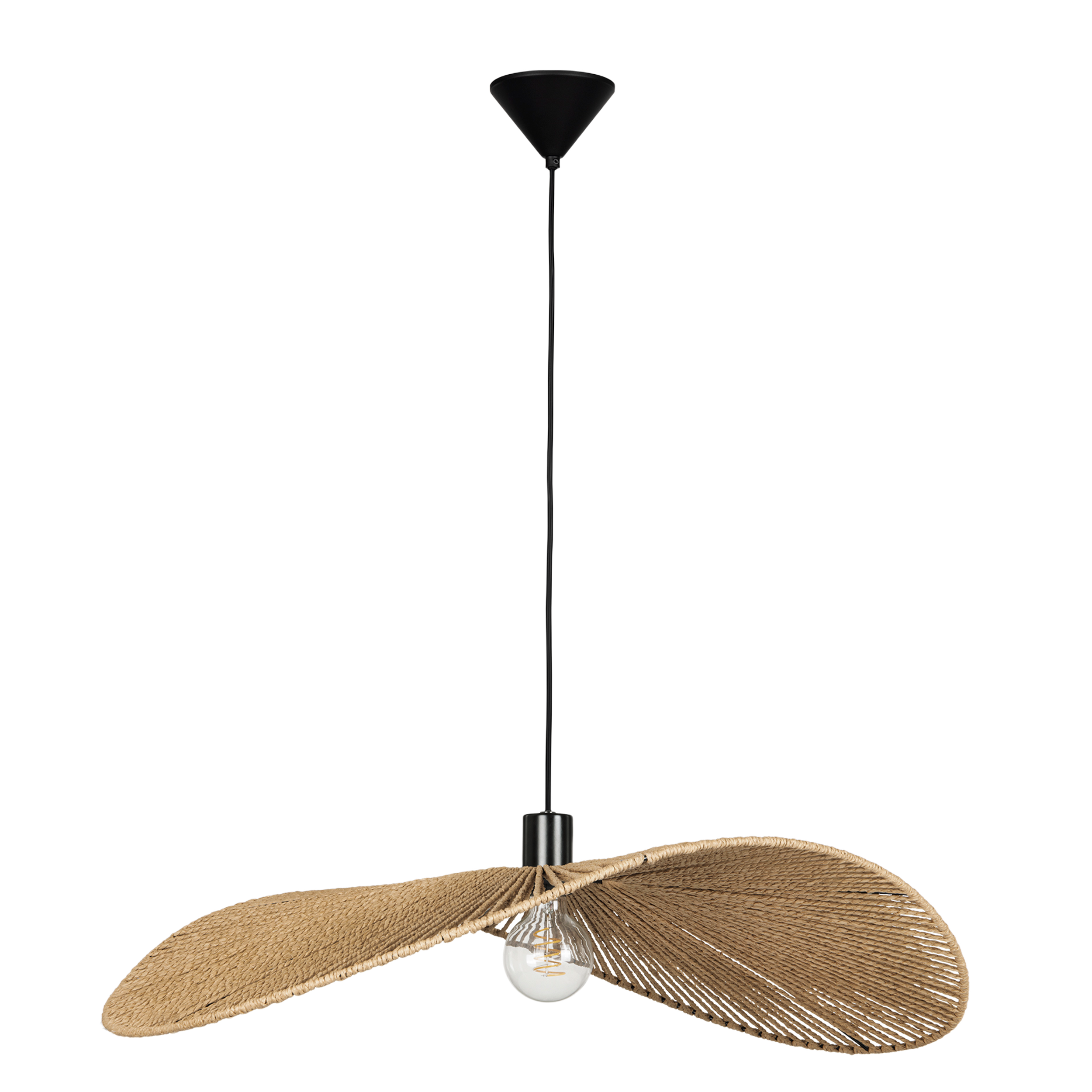 Lampa wisząca Siruela E27 42W 60 cm z papieru brązowa Eglo