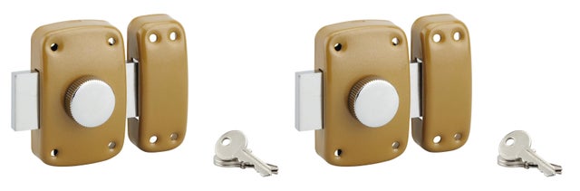 Verrou à bouton et cylindre 45 mm 8 clés THIRARD SP (lot de 2)