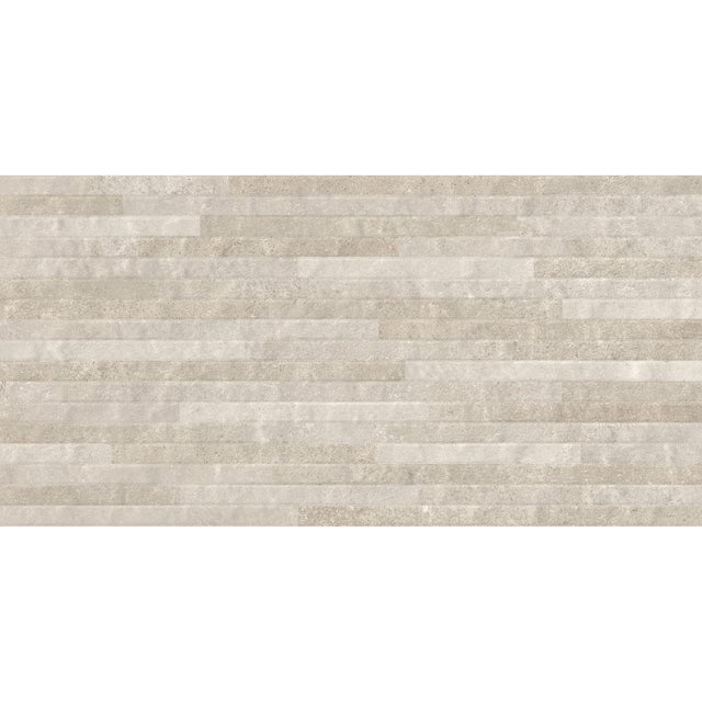 Carrelage mural intérieur décor effet pierre l.25 x L.50 cm - Alange Beige