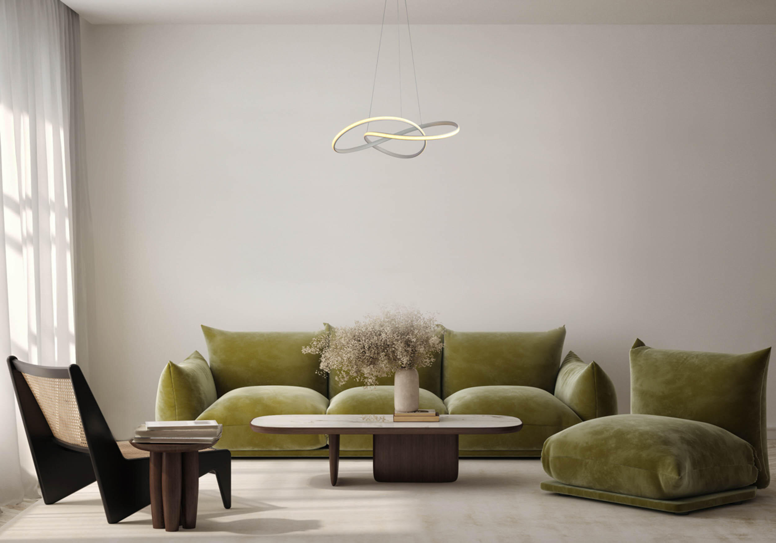 Lampa wisząca Consa biała LED Italux - 2