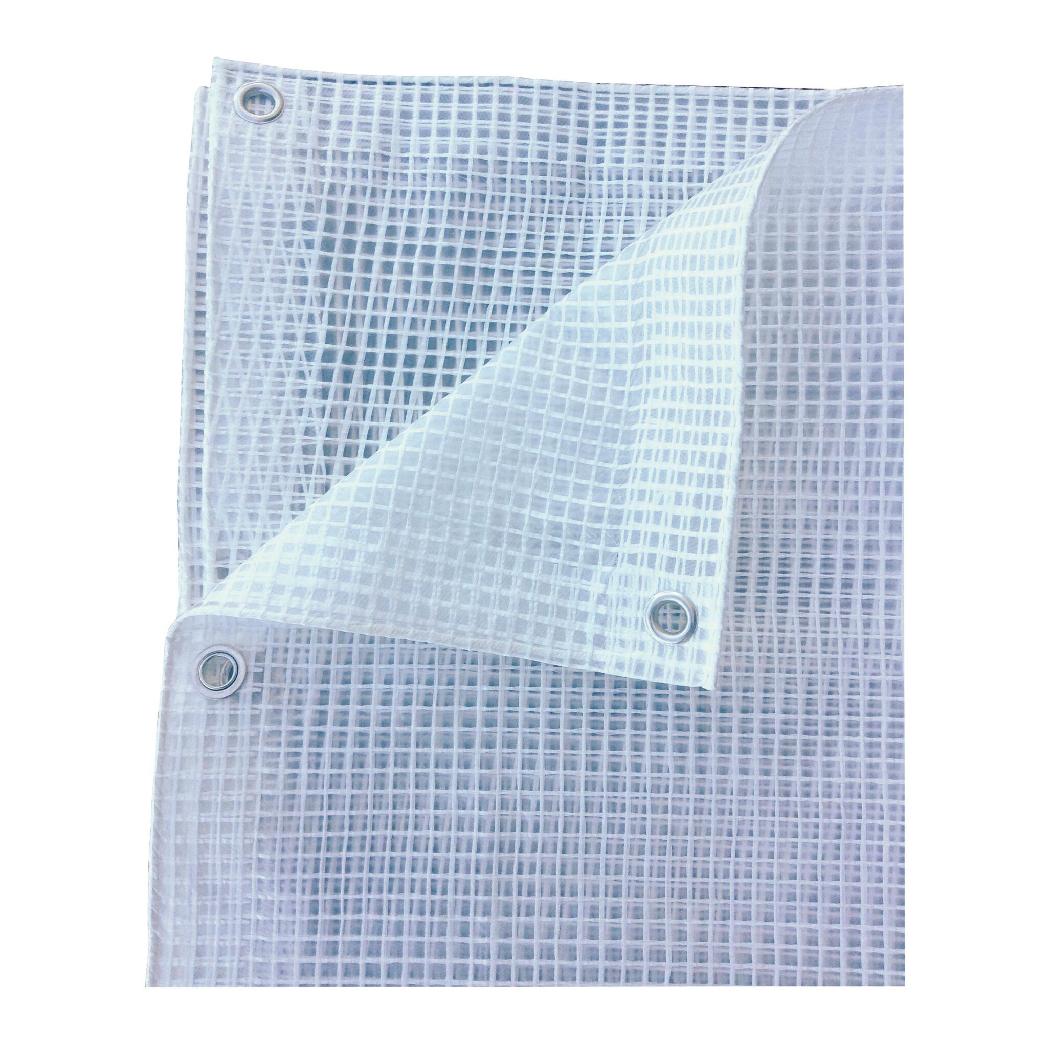 Telo da cantiere occhiellato retinato Jolly 3 x 1.5 m 120 g/m² in polietilene trasparente - 2