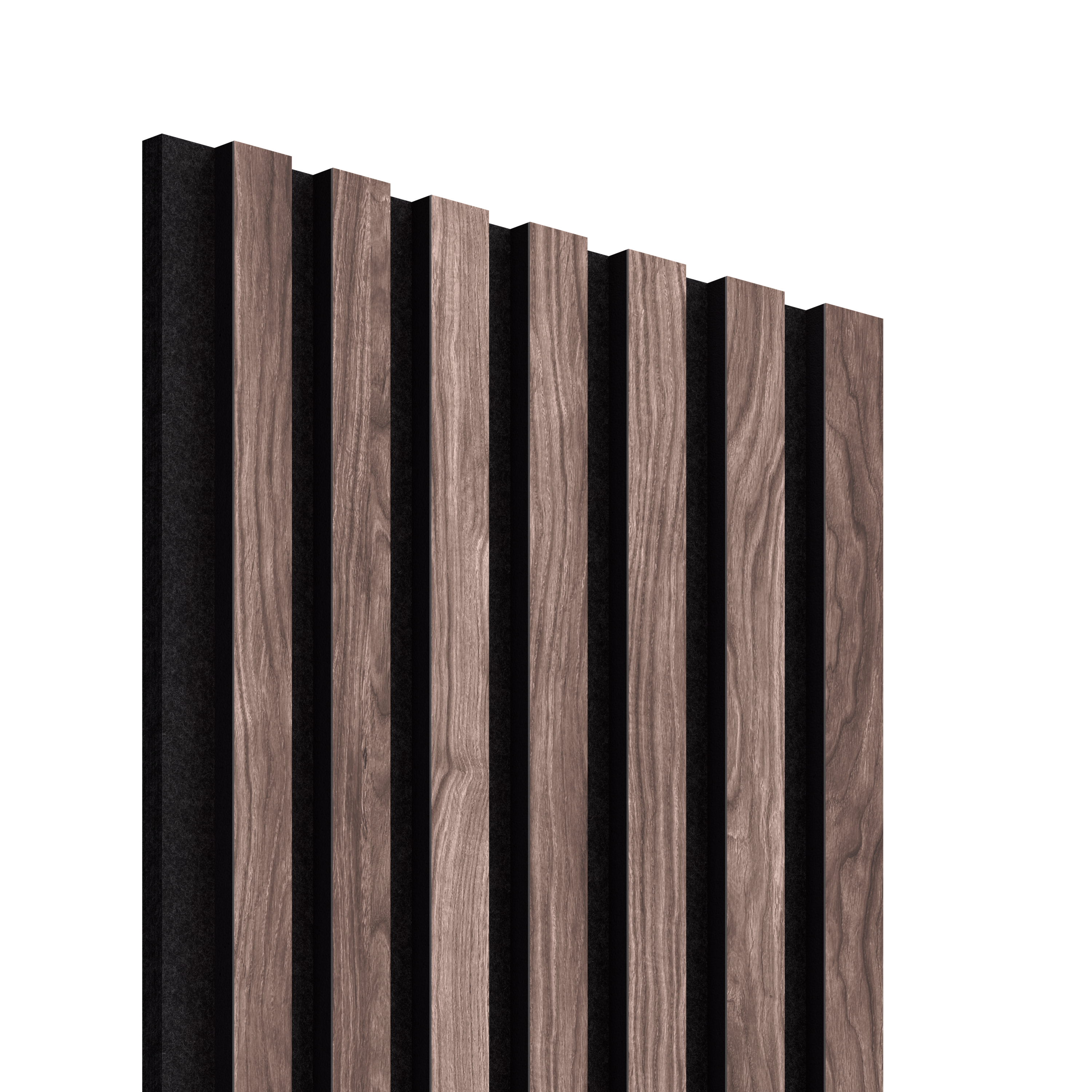 Panele ścienne lamele fornirowane 270x30 cm Rustic Smoked fornir dębowy na czarnym filcu 7 lameli