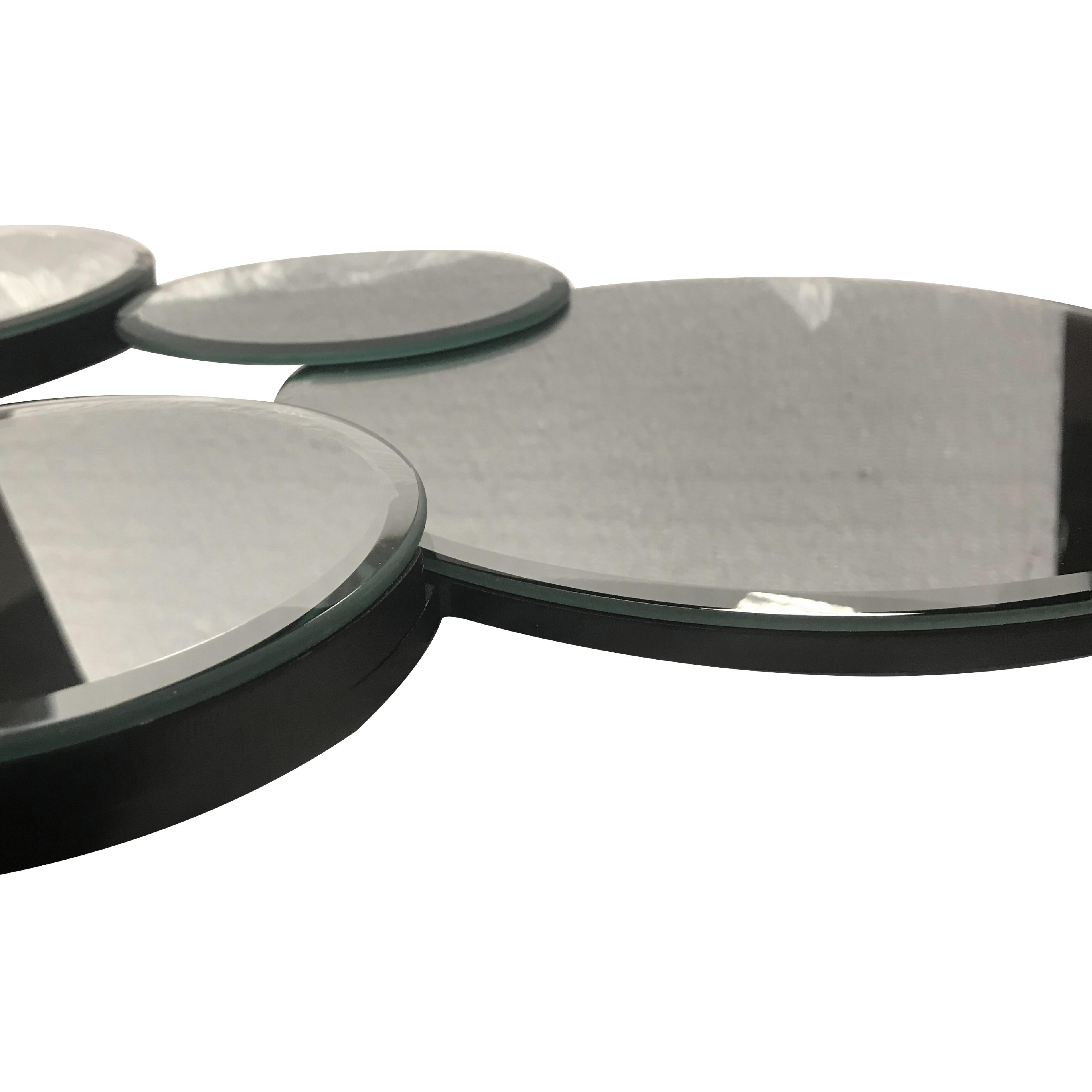 Specchio ovale in metallo grigio 54 x 36 cm - 4