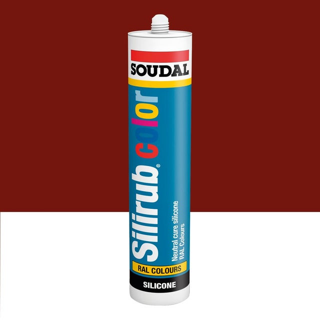 Silicone sigillante SOUDAL Multiuso Colorato RAL 3004  rosso 300 ml