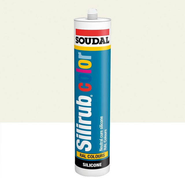Silicone sigillante SOUDAL Multiuso Colorato RAL 9001  bianco 300 ml