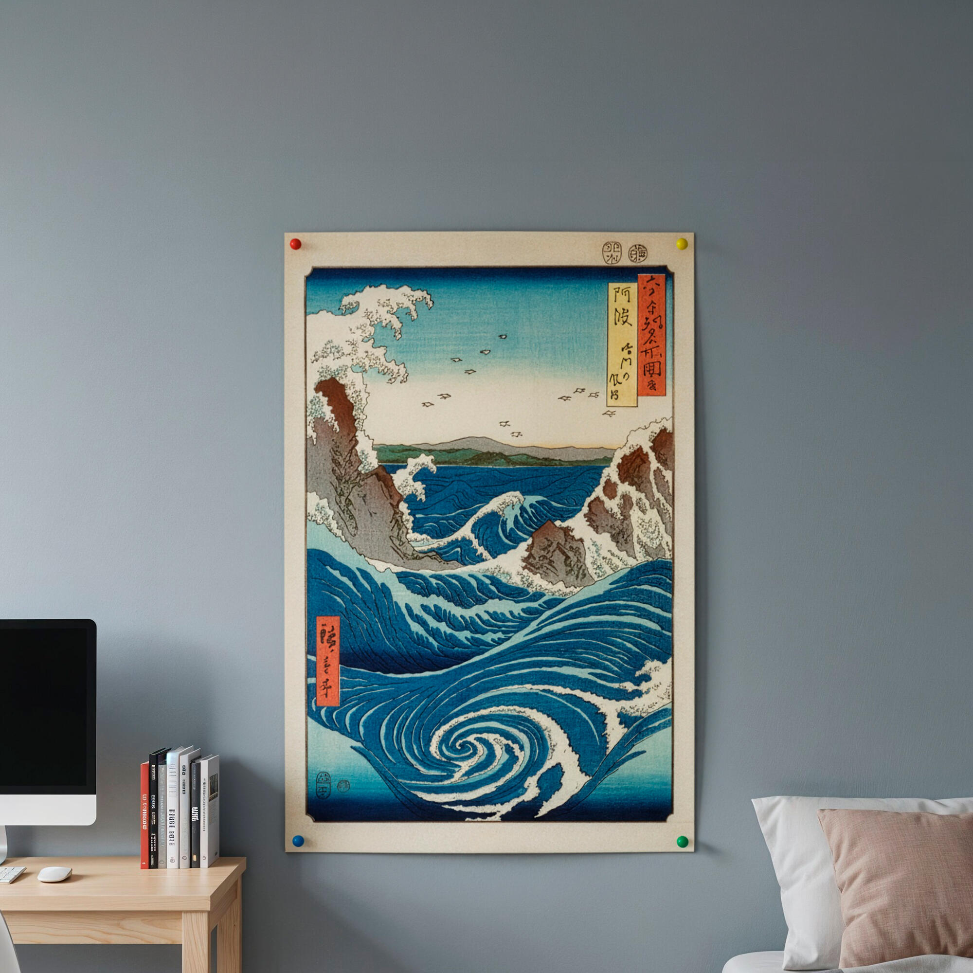 Póster Cine rectangular de 61 x 91.5 cm. Papel The Naruto Whirlpools multicolor - 4
