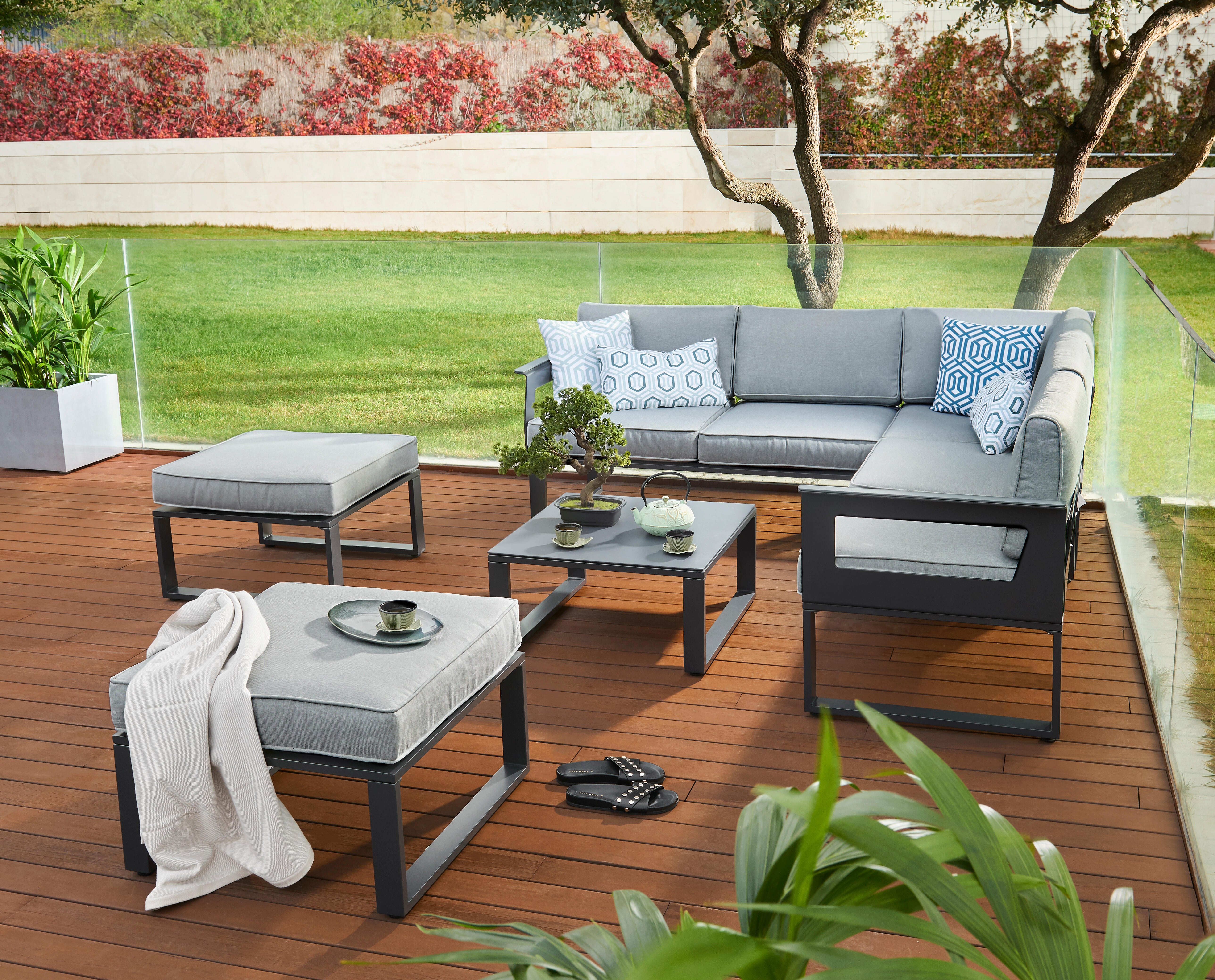 Meble ogrodowe zestaw Odyssea szare Naterial - 15