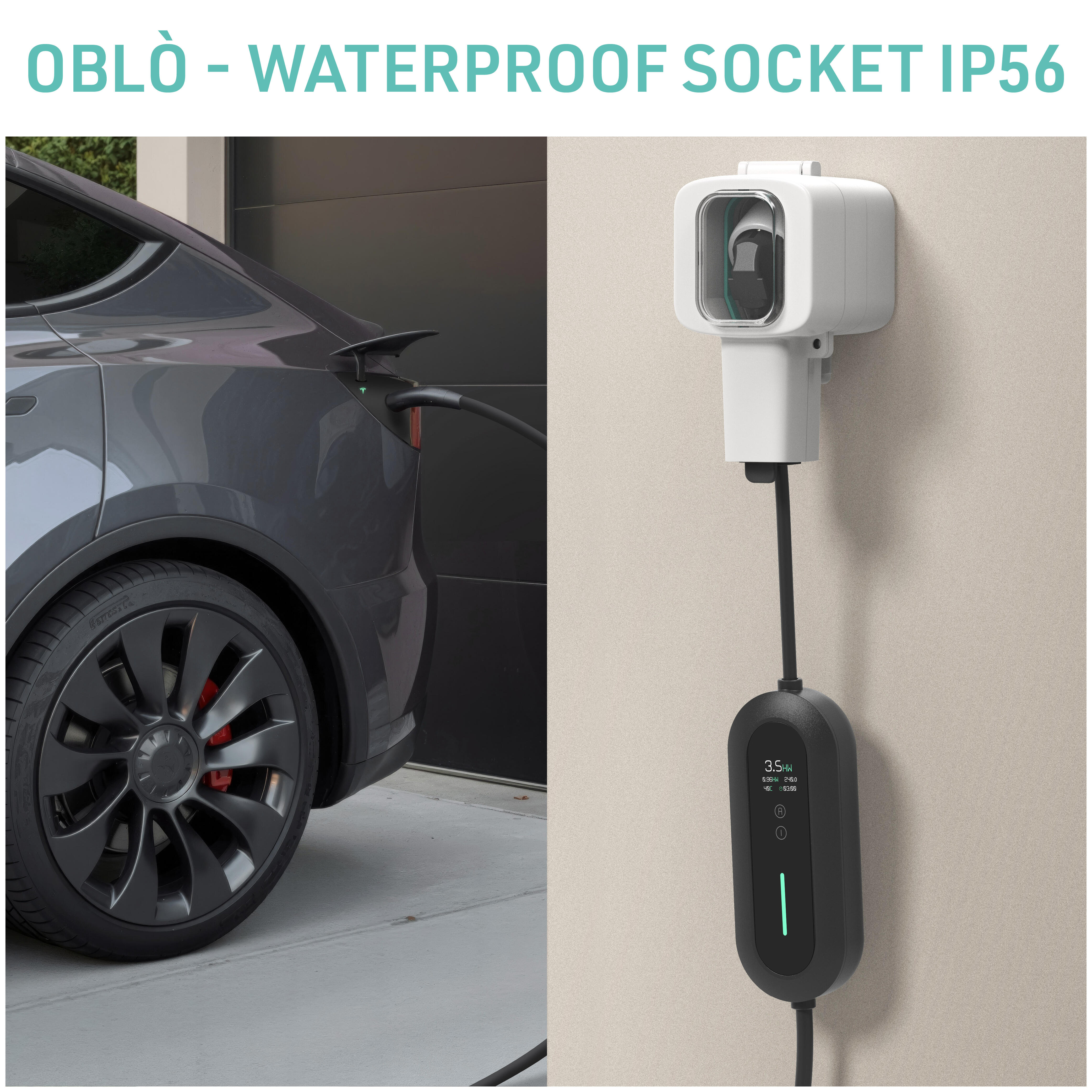Tomada carregamento veiculo eletrico ELECTRALINE wifi IP56 - 3