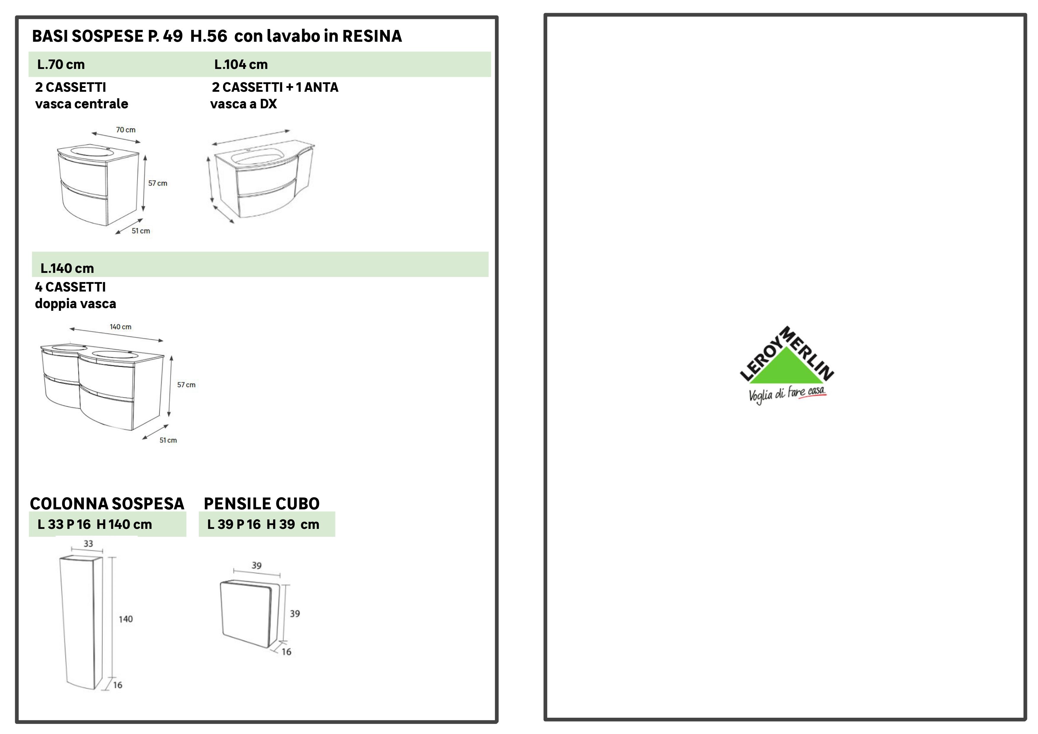 Lavabo a incasso rettangolare Armonia L 70 x H 14 x P 46 cm in resina bianco lucido - 12