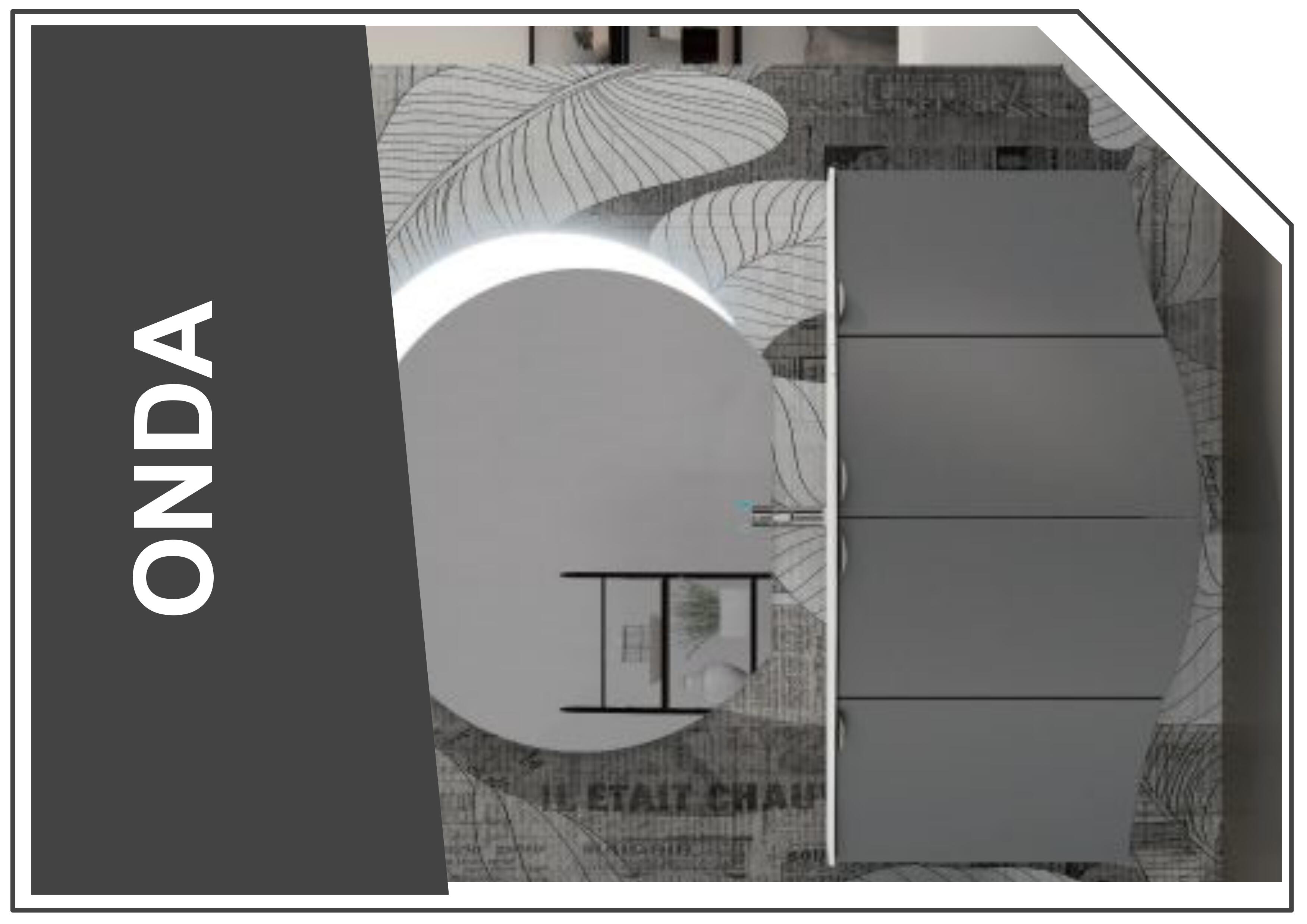 Colonna per mobile bagno Onda BADEN HAUS 1 anta P 20 x L 35 x H 140 cm grafite mdf - 3