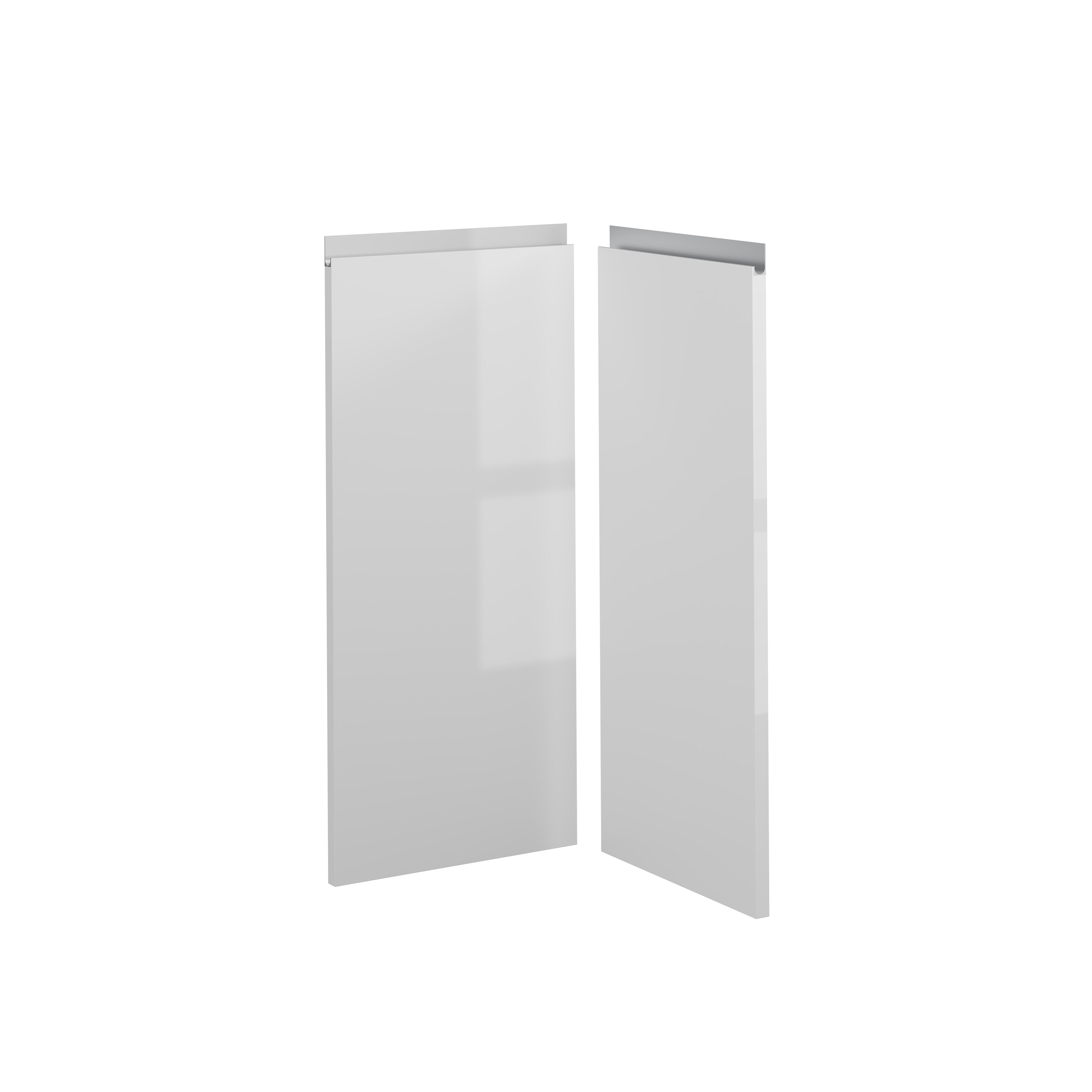 KIT 2 PUERTAS PARA MUEBLE DE COCINA TOLEDO BLANCO BRILLO PET 80X37/80X35CM - 12