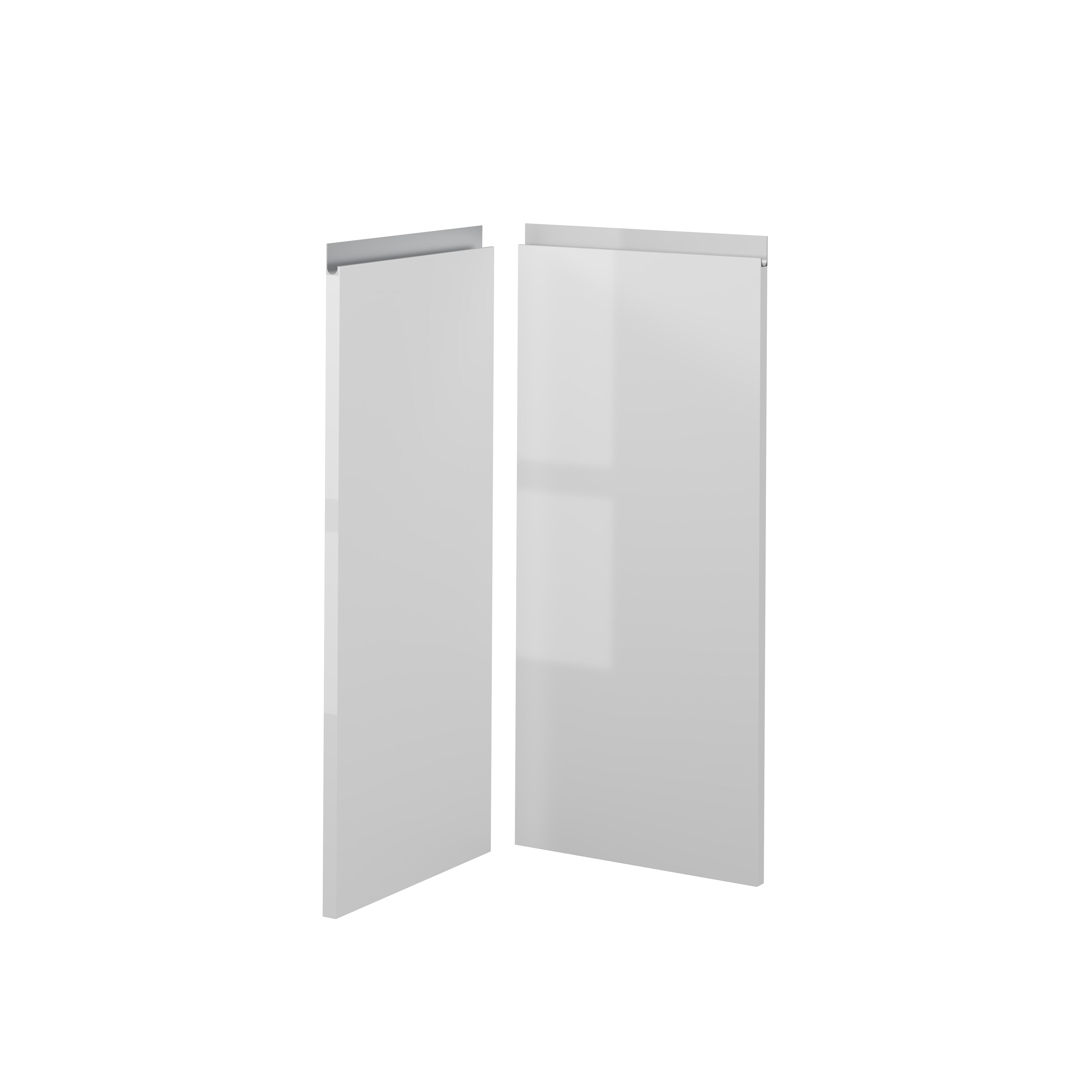 KIT 2 PUERTAS PARA MUEBLE DE COCINA TOLEDO BLANCO BRILLO PET 80X37/80X35CM - 11