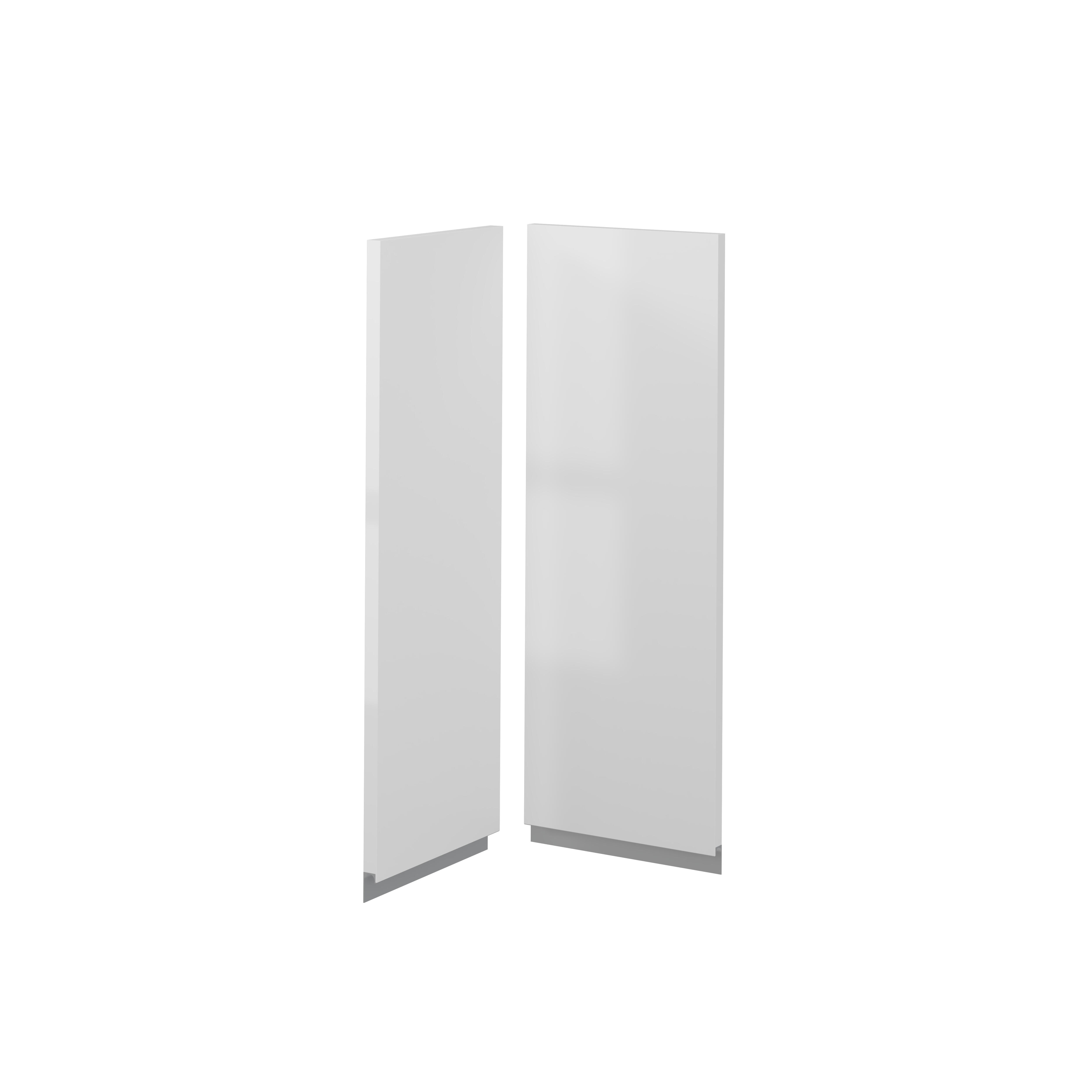 KIT 2 PUERTAS PARA MUEBLE DE COCINA TOLEDO BLANCO BRILLO PET 80X30/80X28CM - 2
