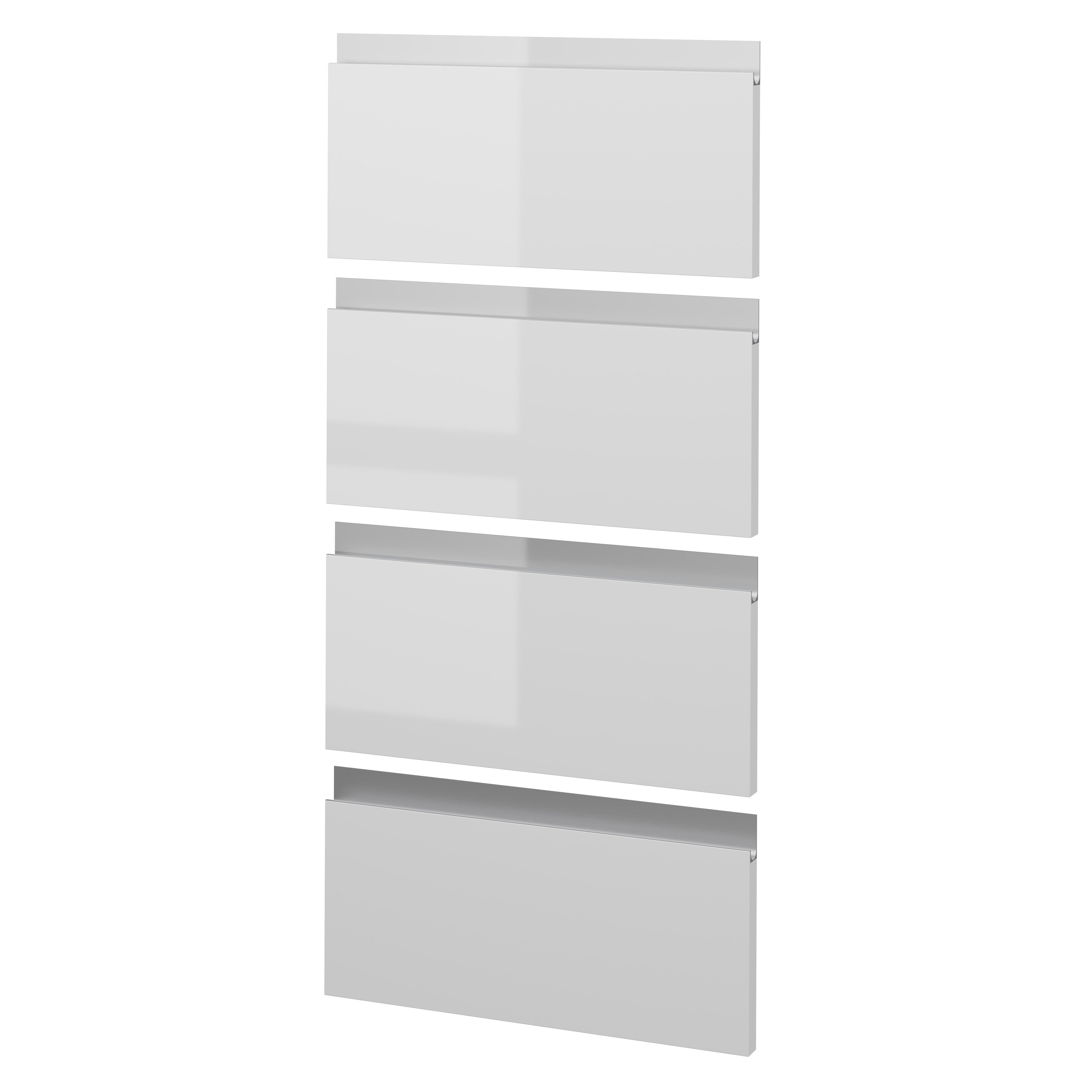 KIT 4 FRENTES DE CAJÓN PARA MUEBLE DE COCINA TOLEDO BLANCO BRILLO PET 20X40CM - 3