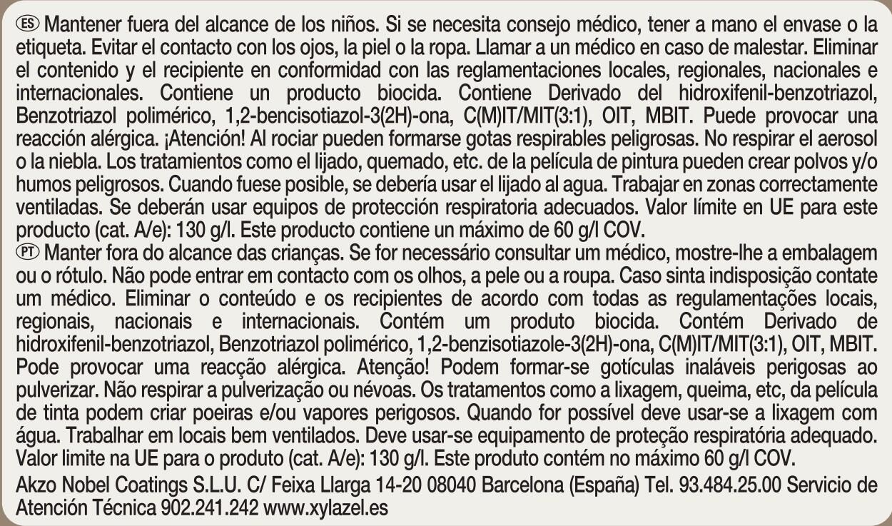 LASUR ACRÍLICO SATINADO XYLAZEL 750ML INCOLORO - 3