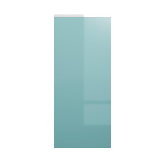 PUERTA PARA MUEBLE DE COCINA ALICANTE AGUAMARINA BRILLO PET IZQUIERDA 140X60CM